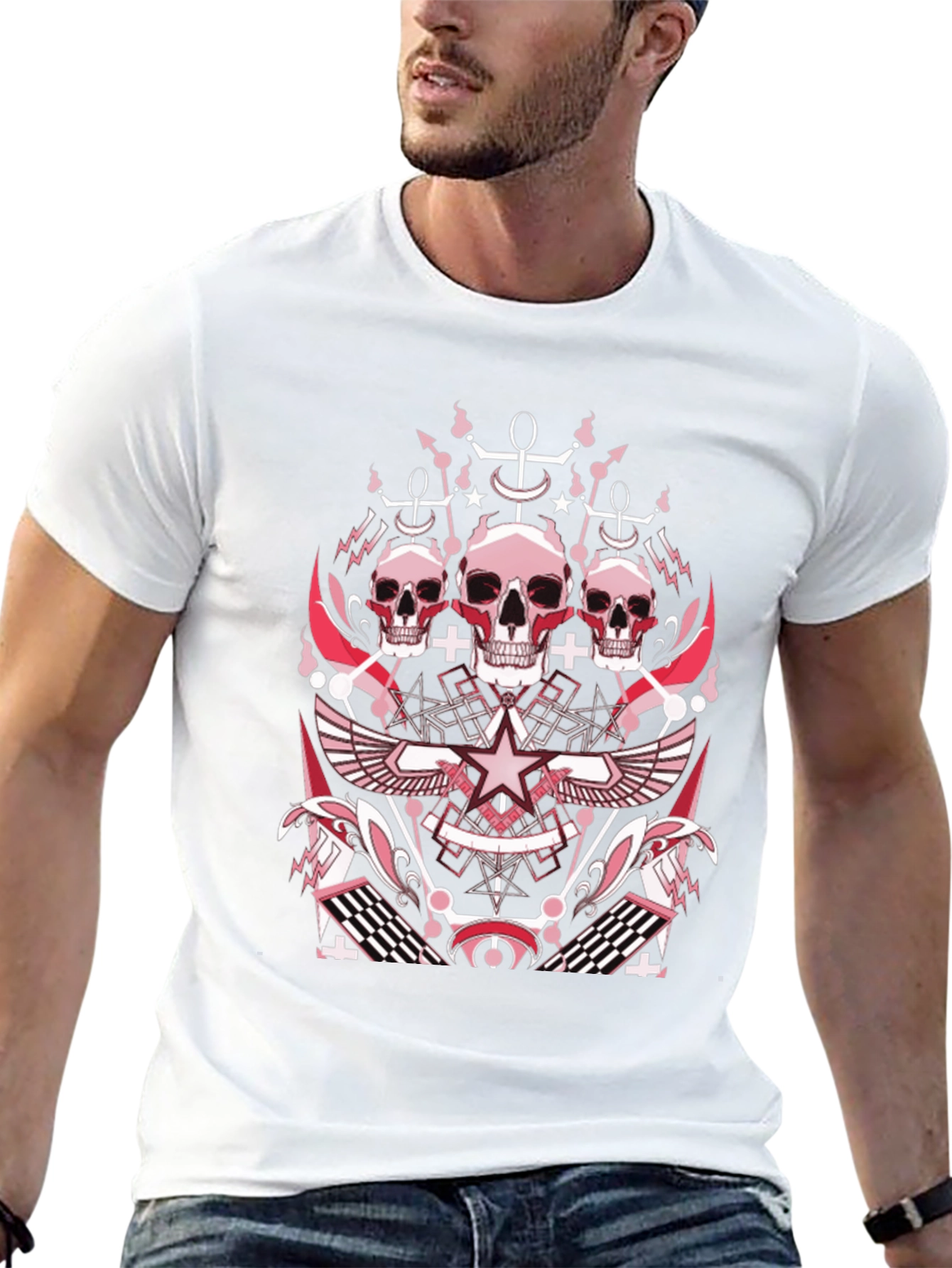 Skull Graphic Print T-Shirt