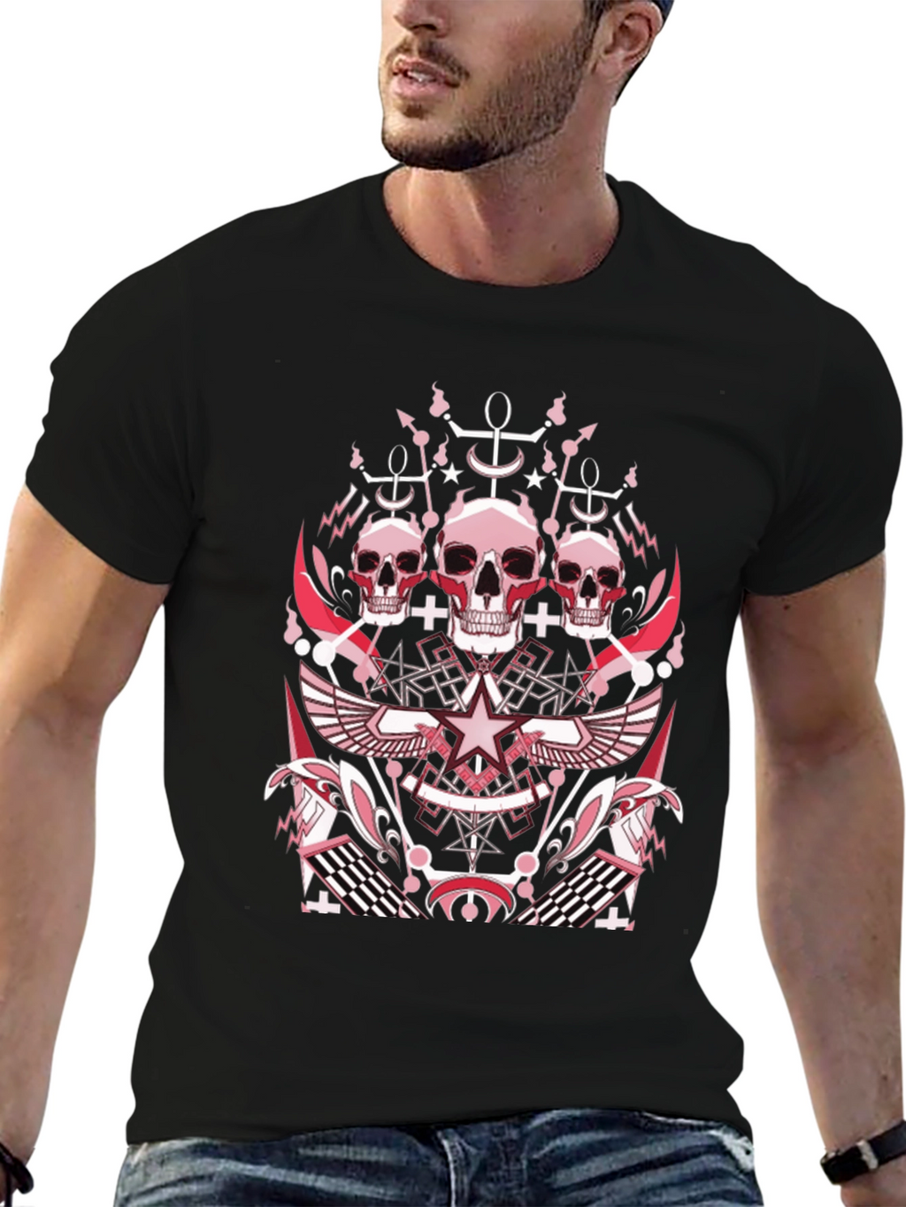 Skull Graphic Print T-Shirt