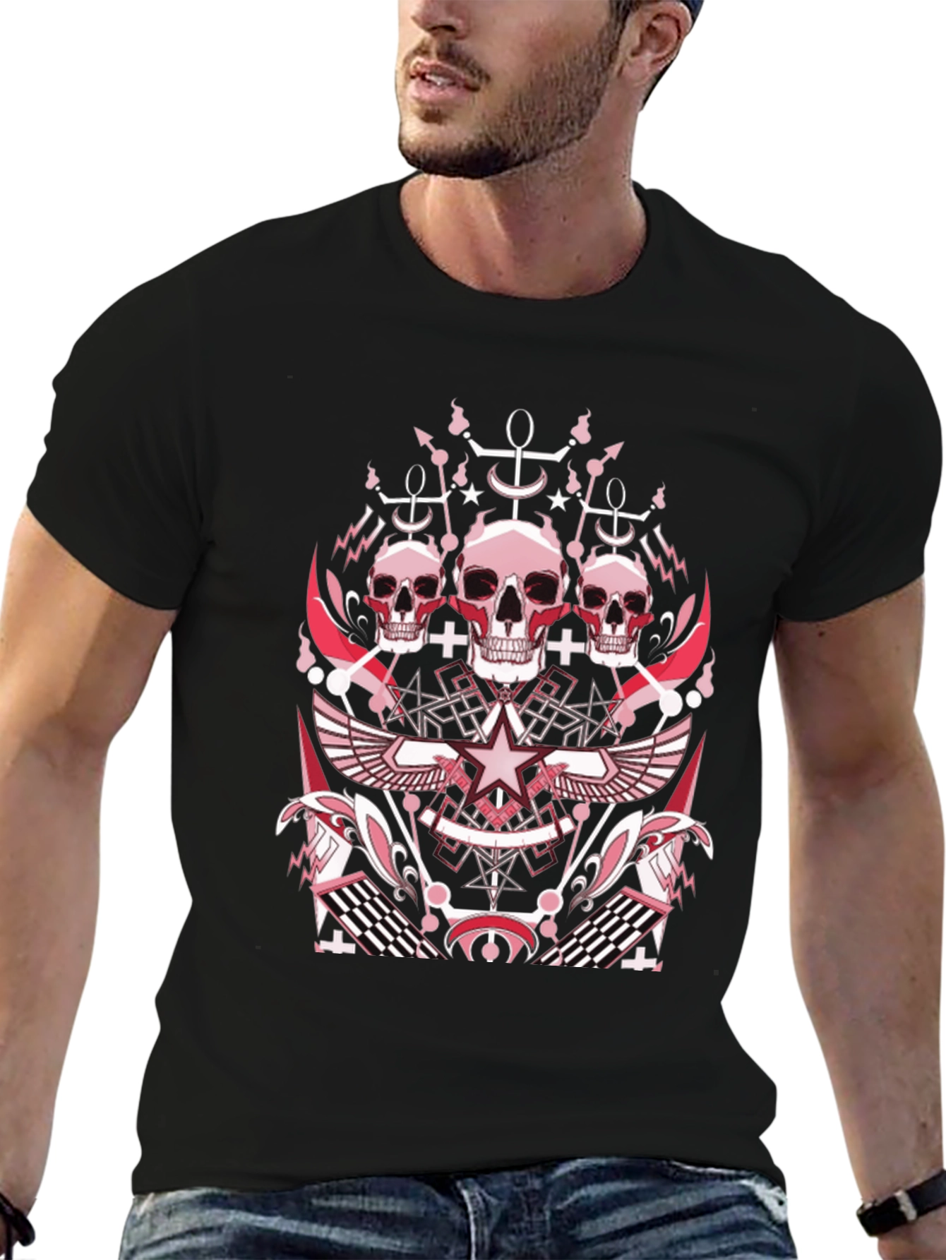 Skull Graphic Print T-Shirt