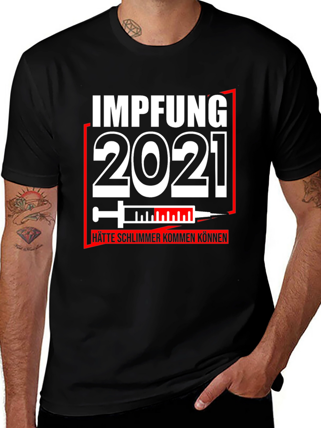 Impfung 2021 Graphic Tee - Vaccine Humor T-Shirt