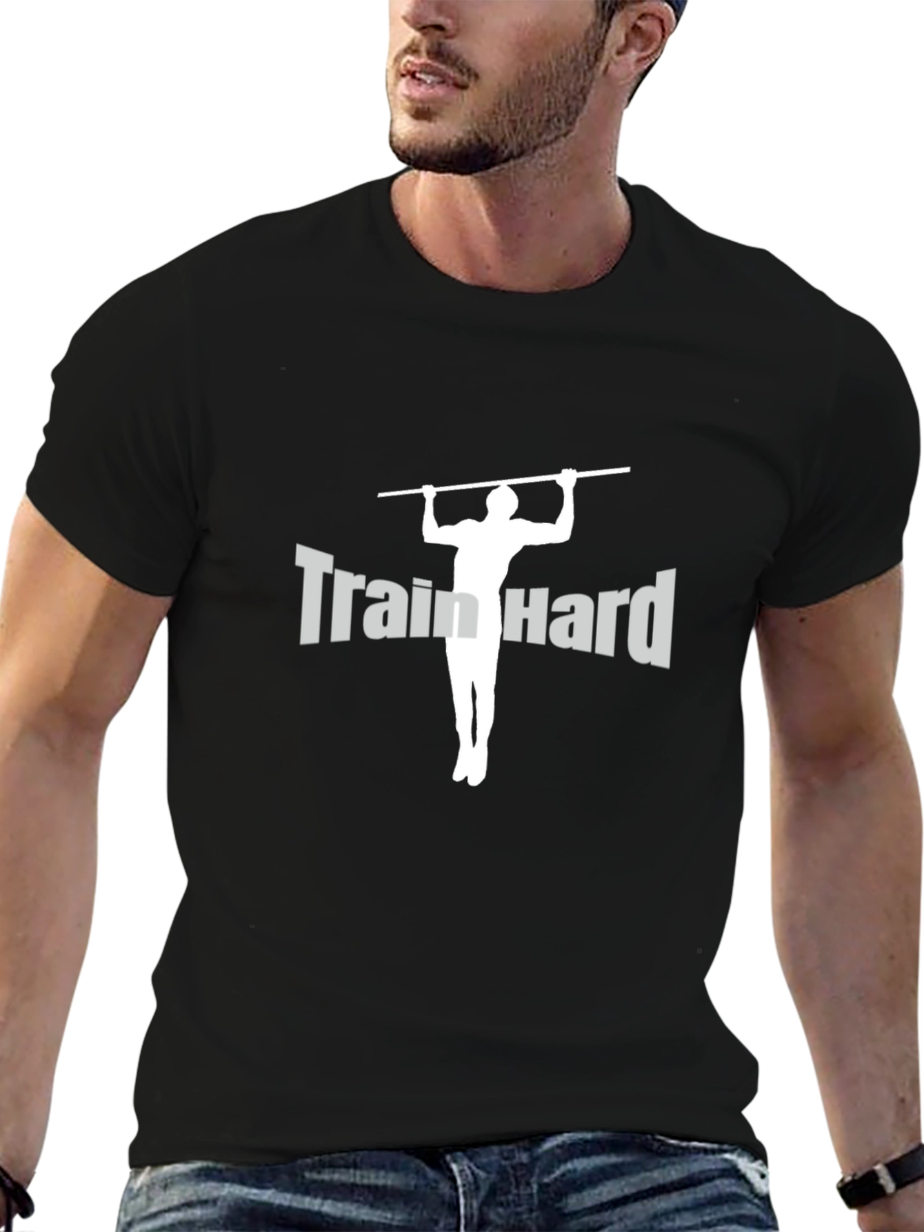 Train Hard Pull-Up Bar T-Shirt