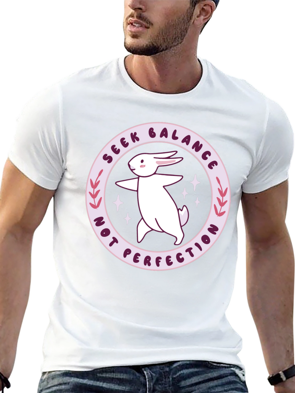Balance Bunny Graphic Tee - Seek Balance T-Shirt
