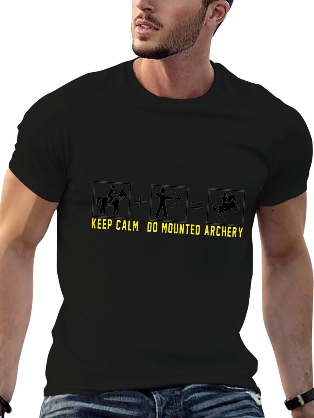 Mounted Archery T-Shirt - Keep Calm Design
