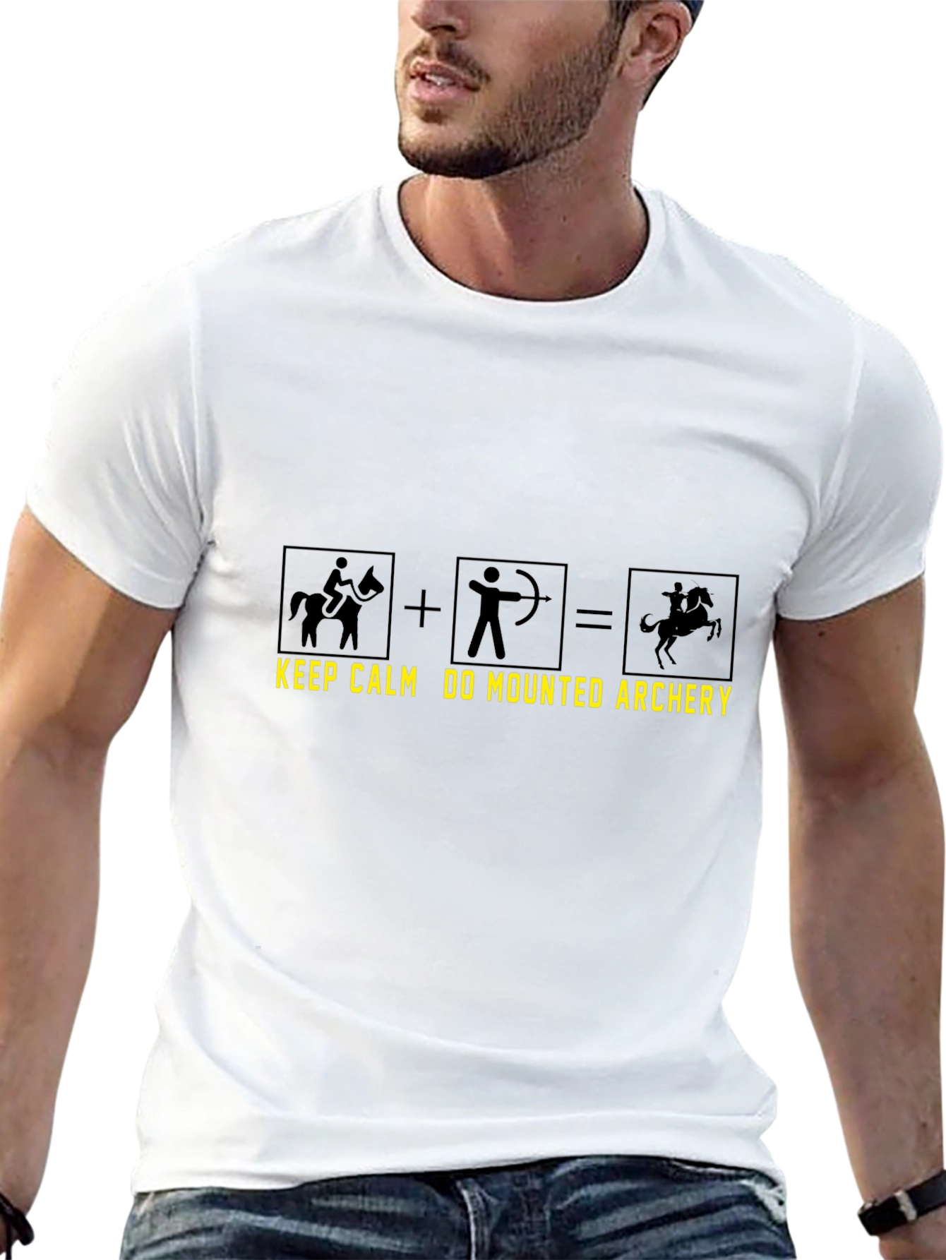 Mounted Archery T-Shirt - Keep Calm Design