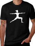Yoga Pose Graphic Tee - Black