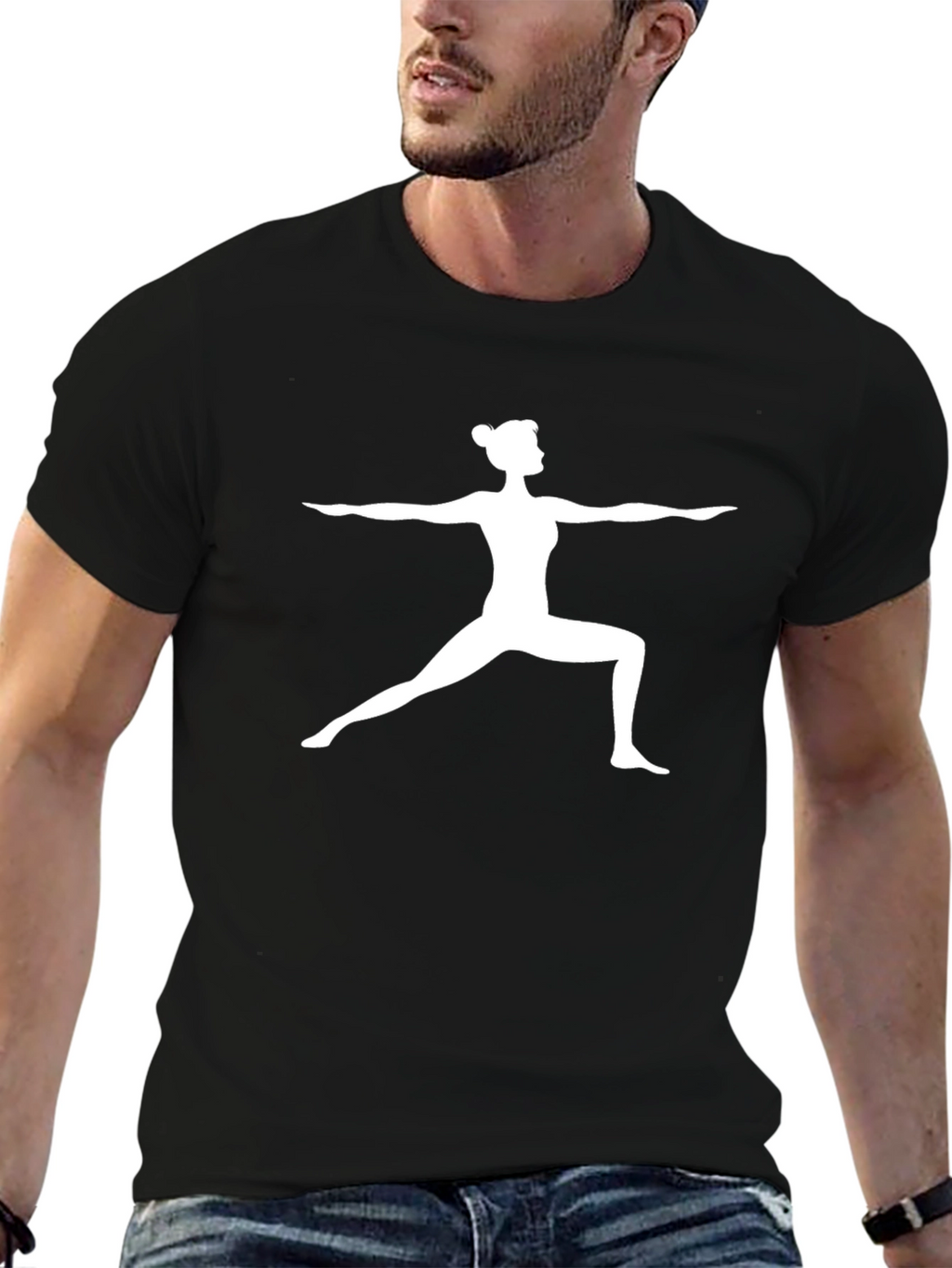 Yoga Pose Graphic Tee - Black