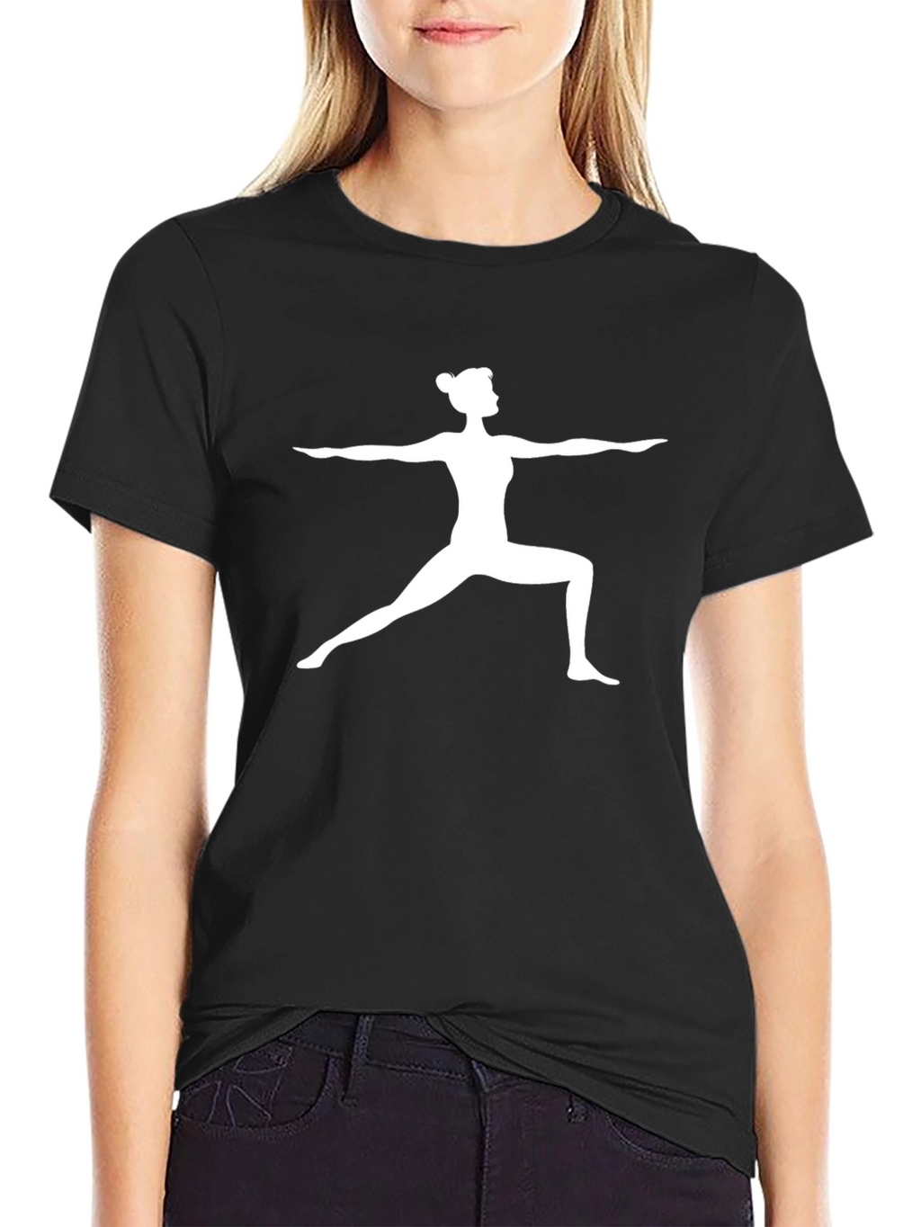 Yoga Pose Graphic Tee - Black