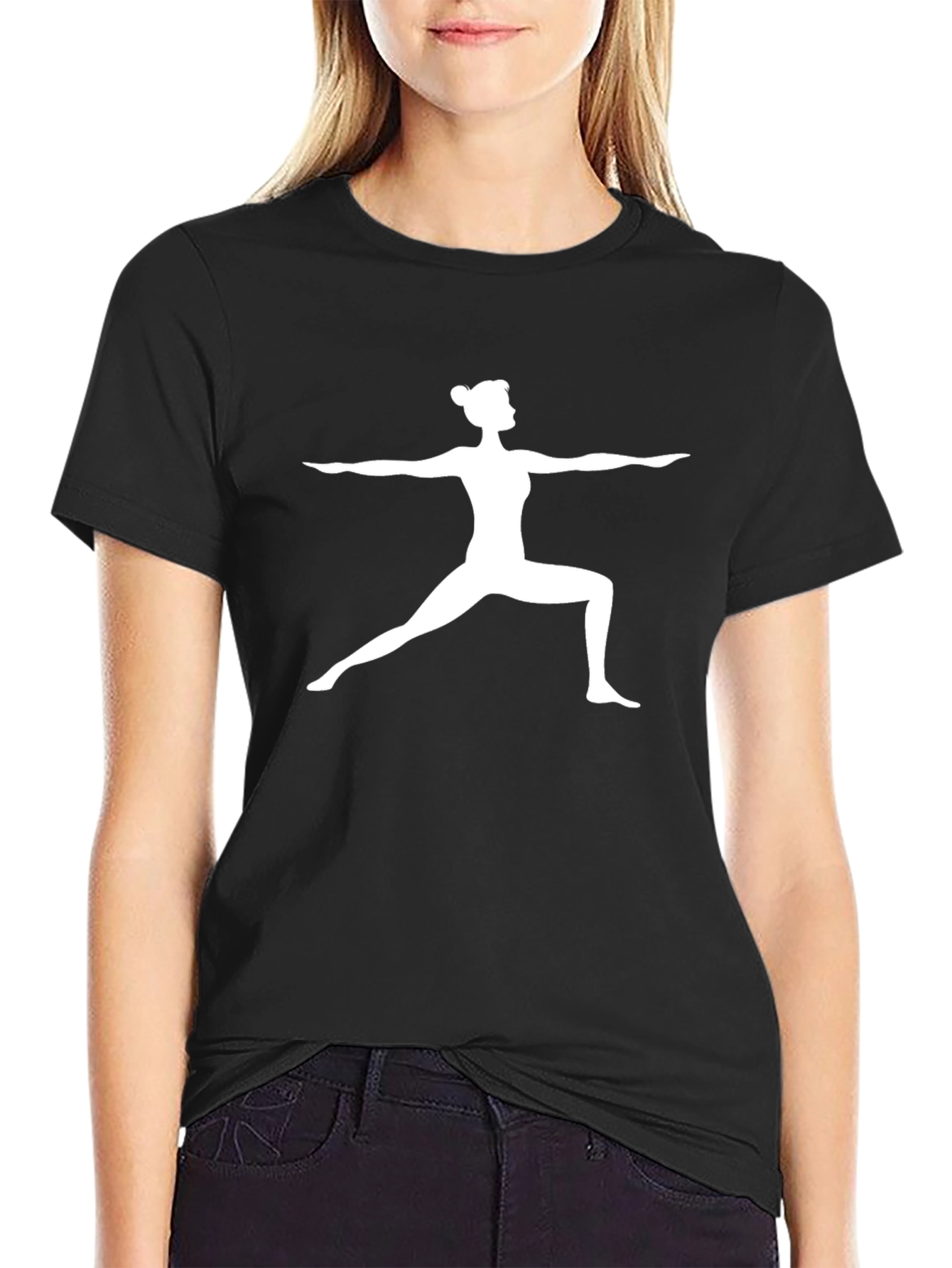Yoga Pose Graphic Tee - Black