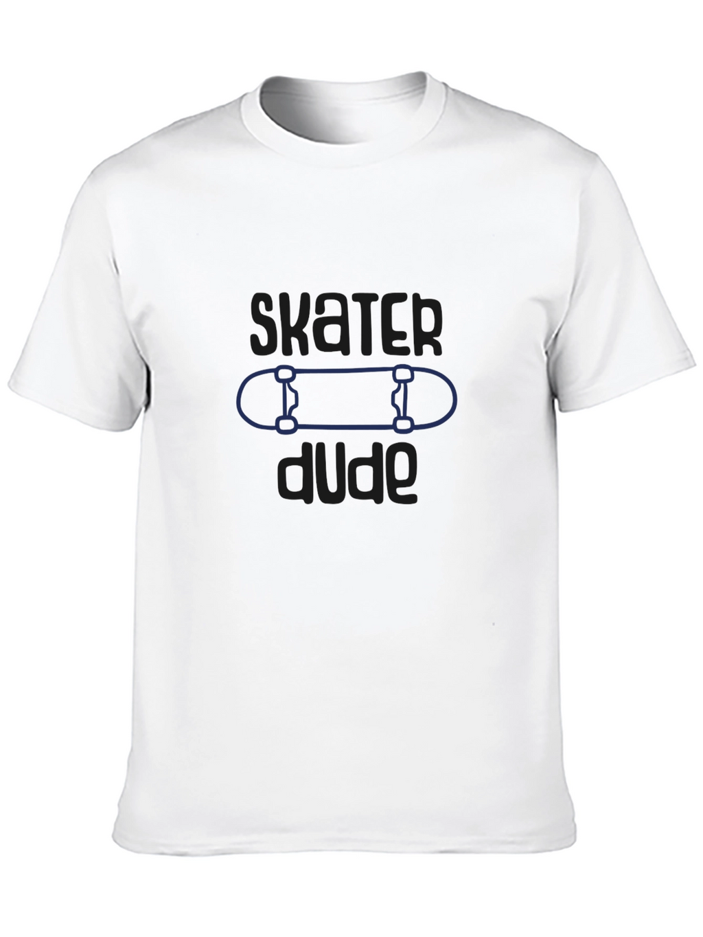 Skater Dude Graphic Tee - Black Cotton T-Shirt