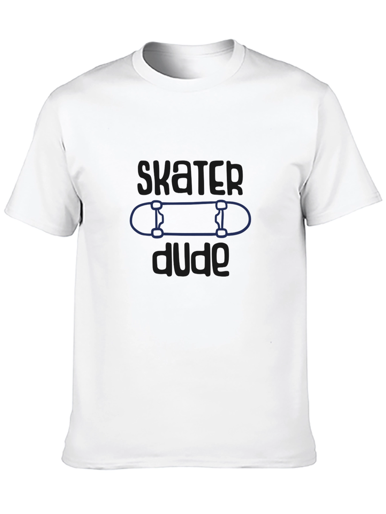 Skater Dude Graphic Tee - Black Cotton T-Shirt