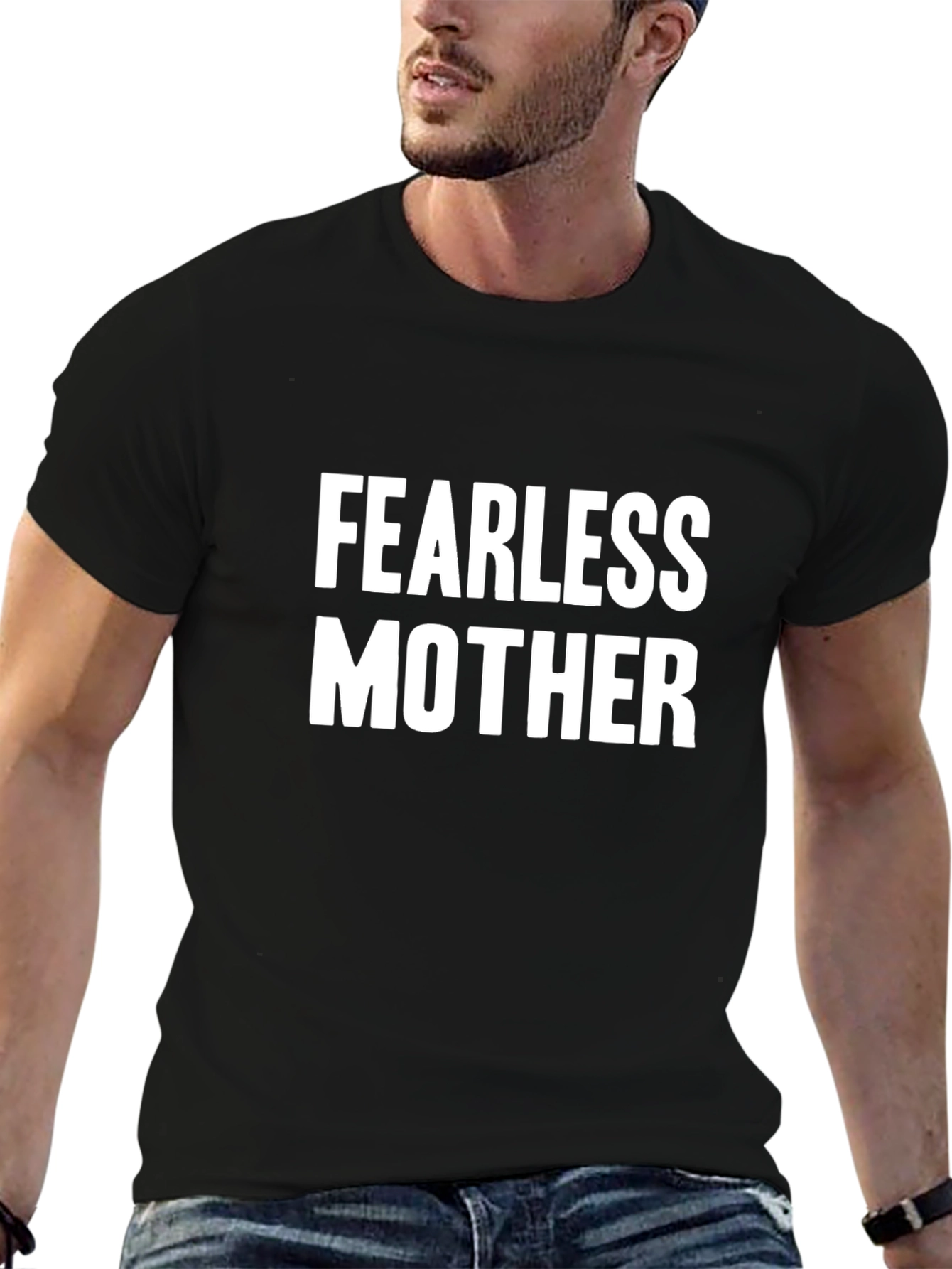 Fearless Mother Graphic Tee - Black Cotton T-Shirt