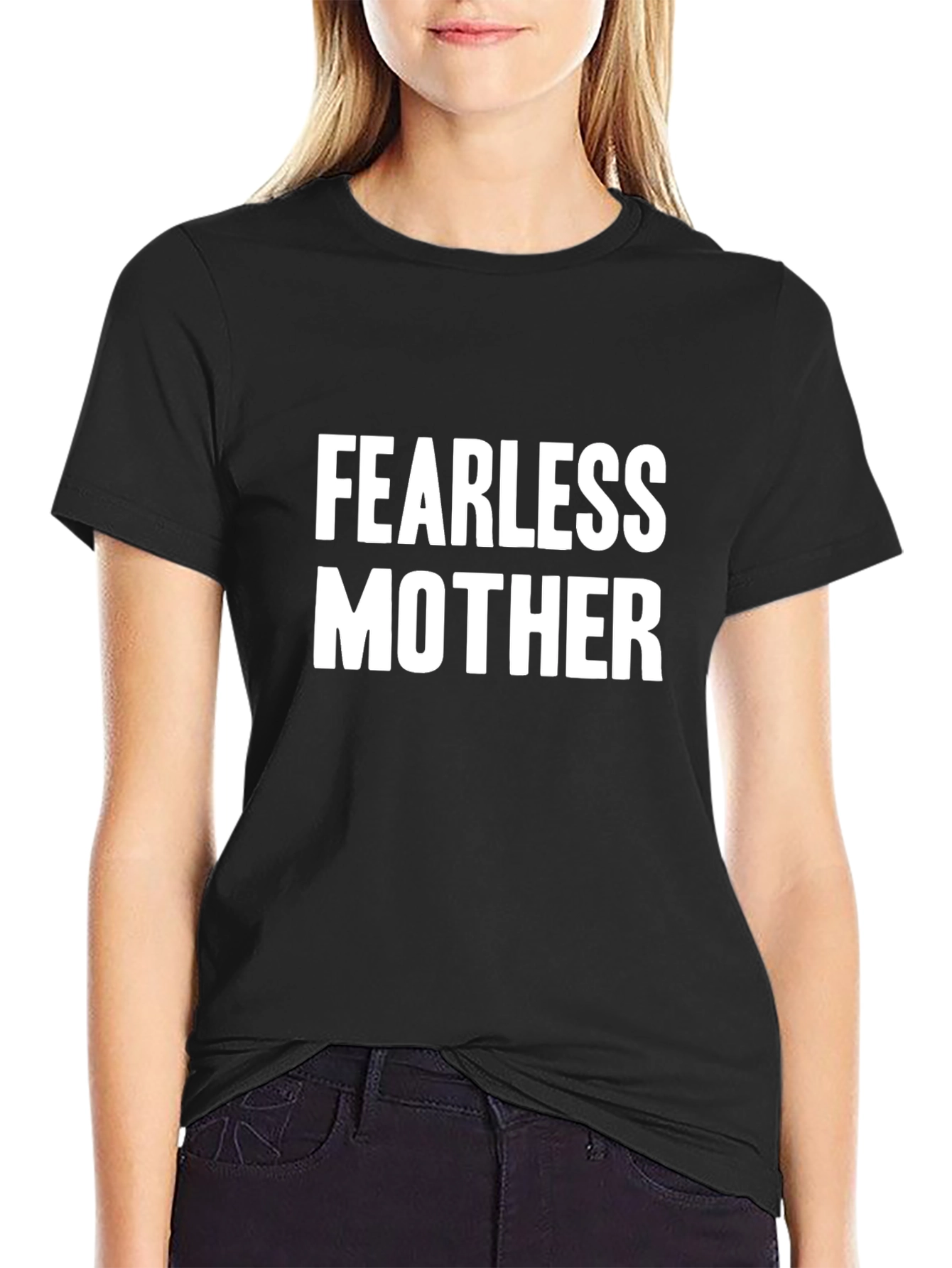 Fearless Mother Graphic Tee - Black Cotton T-Shirt