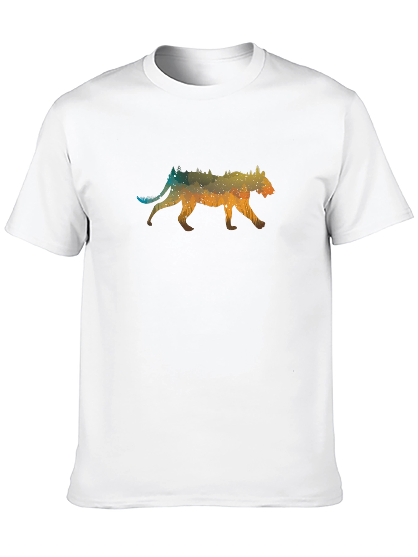 Galaxy Cougar Graphic Tee - Unisex Black T-Shirt