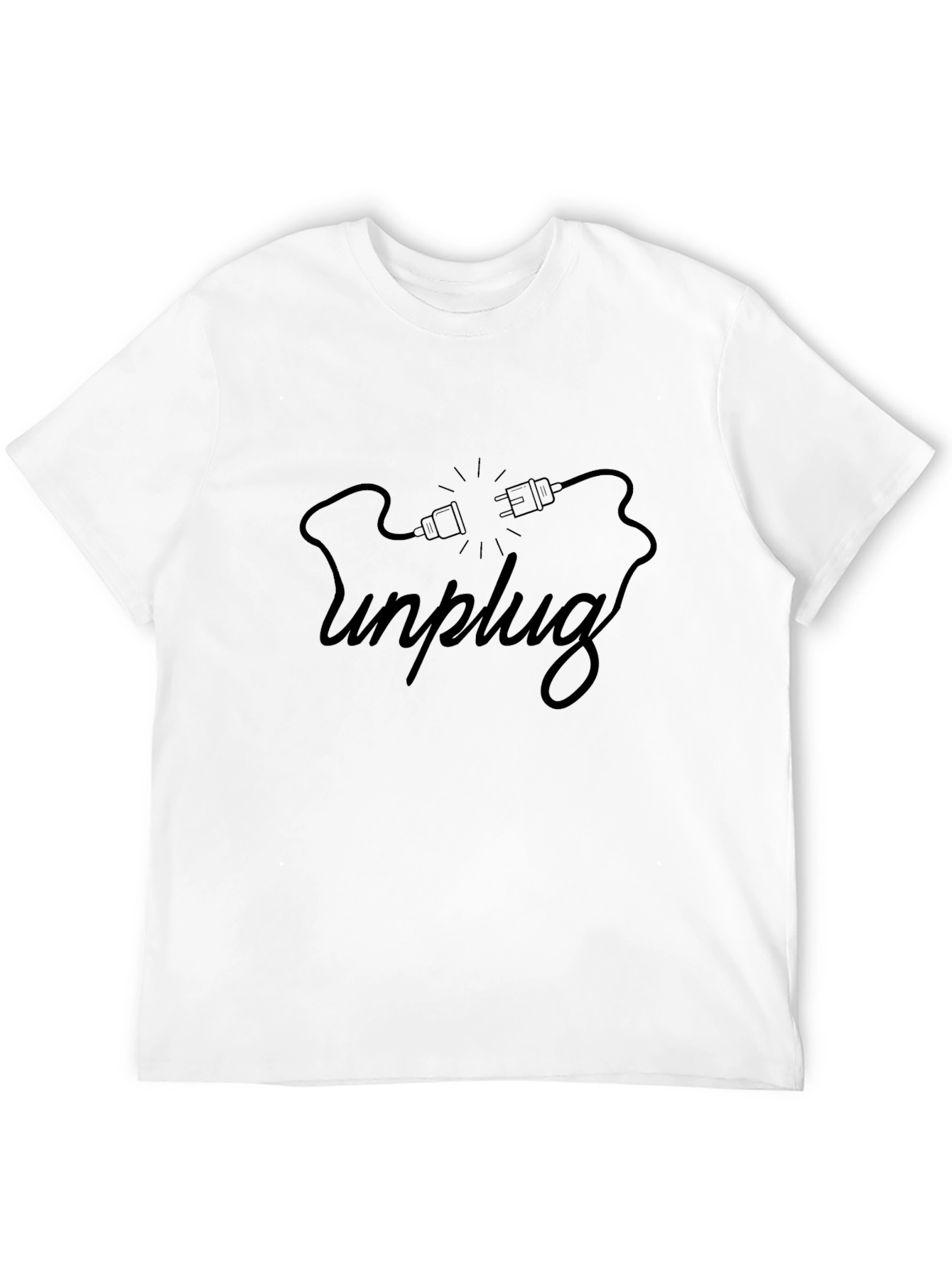 Unplug Graphic T-Shirt - Mens Black Tee