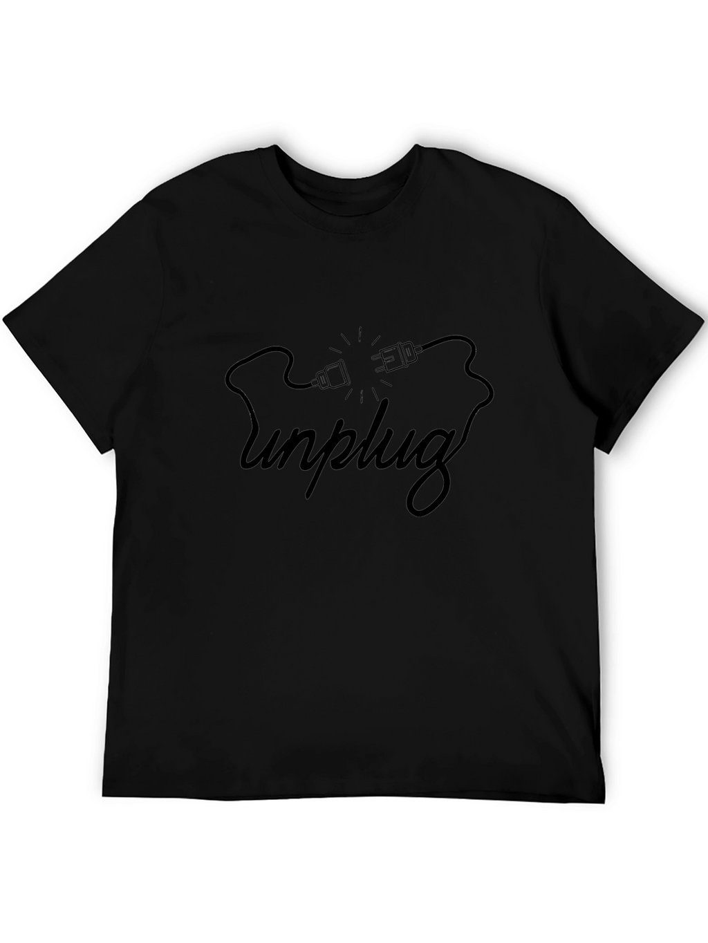 Unplug Graphic T-Shirt - Mens Black Tee