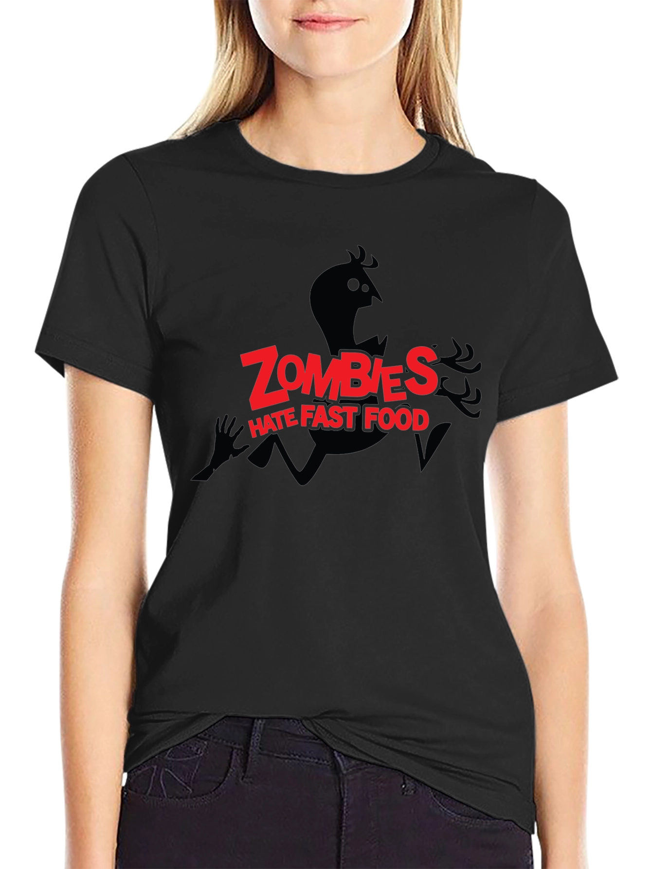 Zombies Hate Fast Food Graphic Tee