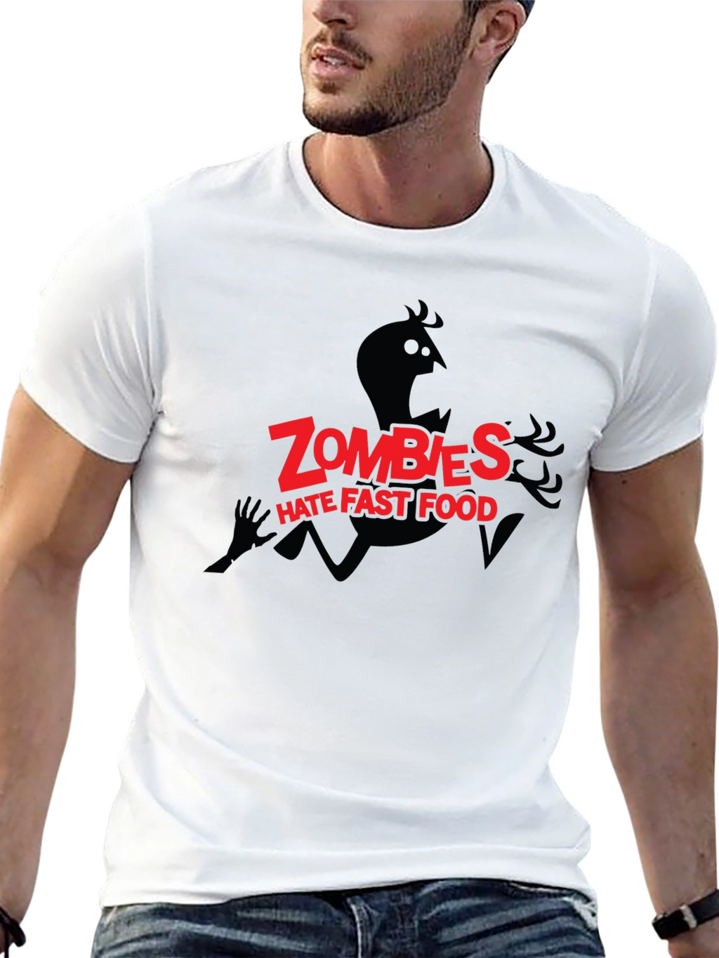 Zombies Hate Fast Food Graphic Tee