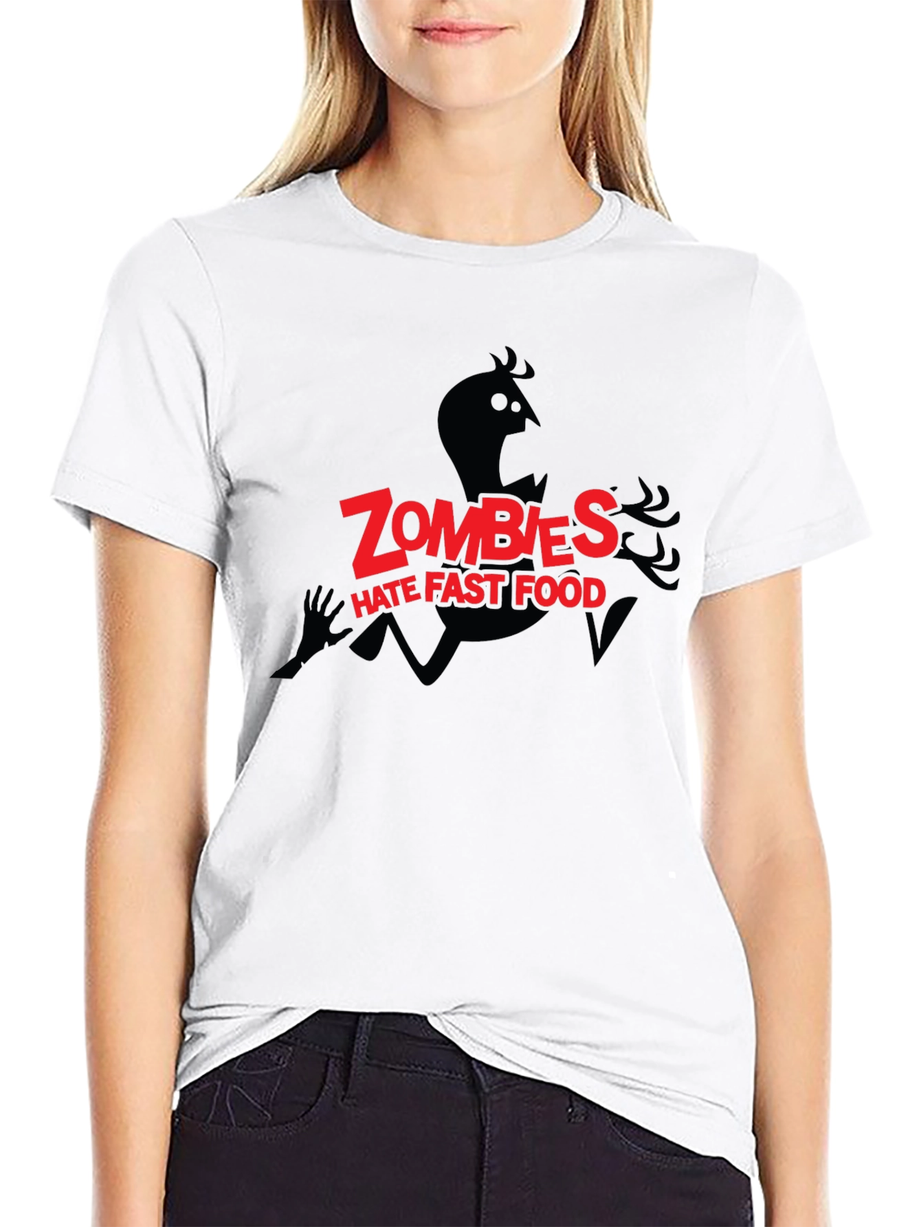 Zombies Hate Fast Food Graphic Tee