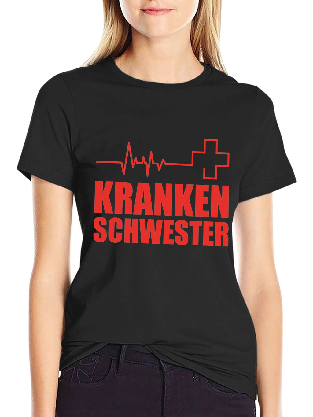 Krankenschwester Black T-Shirt Nurse Gift
