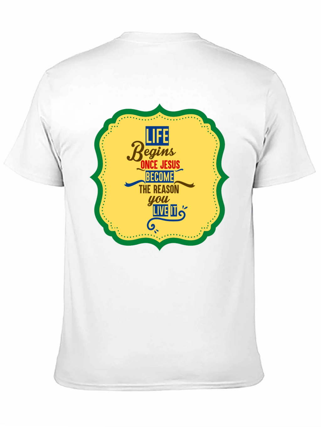 Life Begins With Jesus Graphic Tee - Black