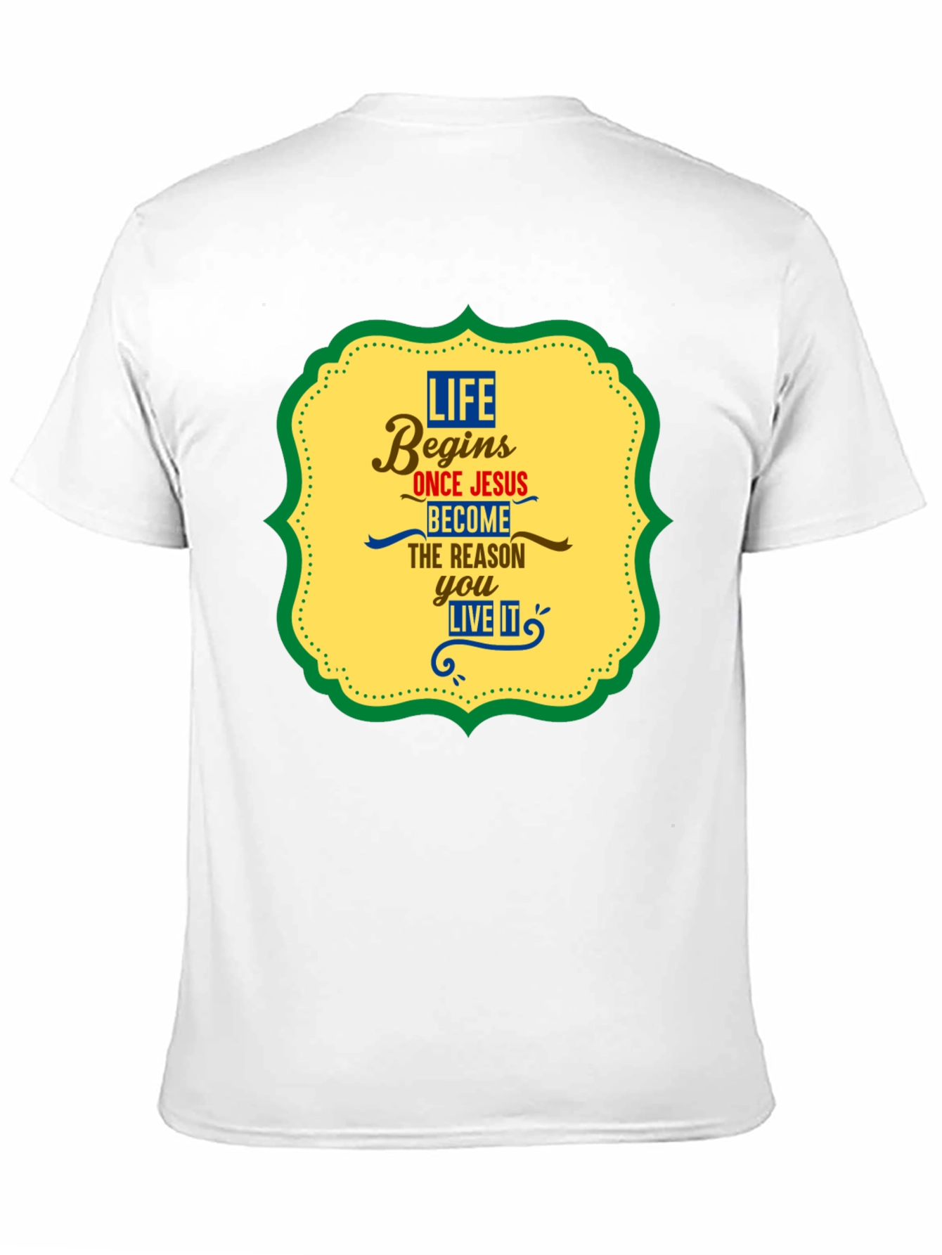 Life Begins With Jesus Graphic Tee - Black
