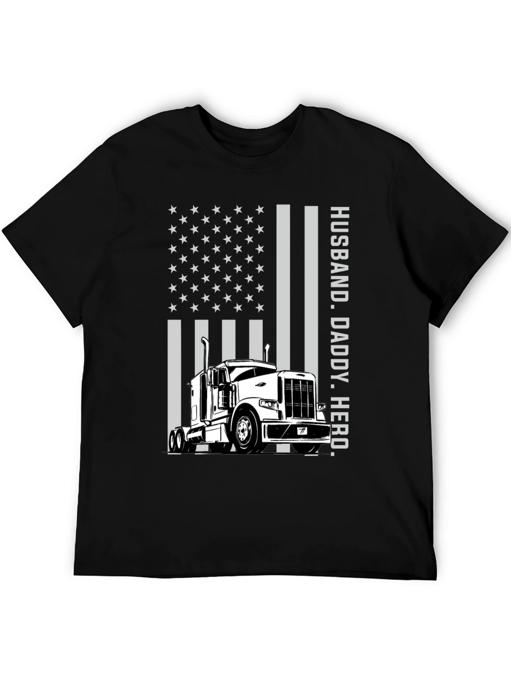 Husband Daddy Hero Trucker Graphic Tee
