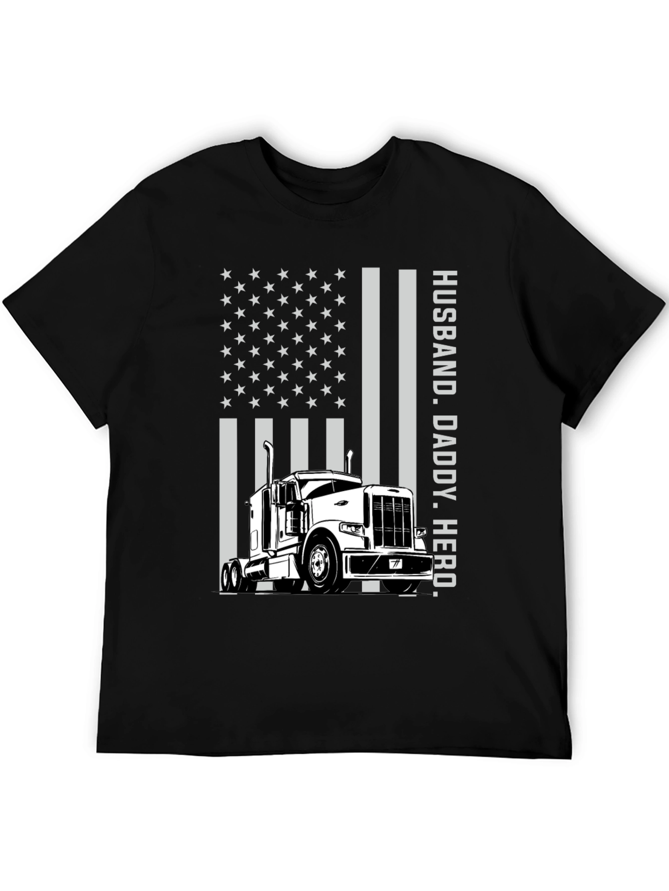 Husband Daddy Hero Trucker Graphic Tee