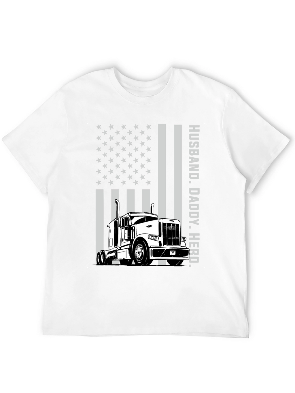 Husband Daddy Hero Trucker Graphic Tee
