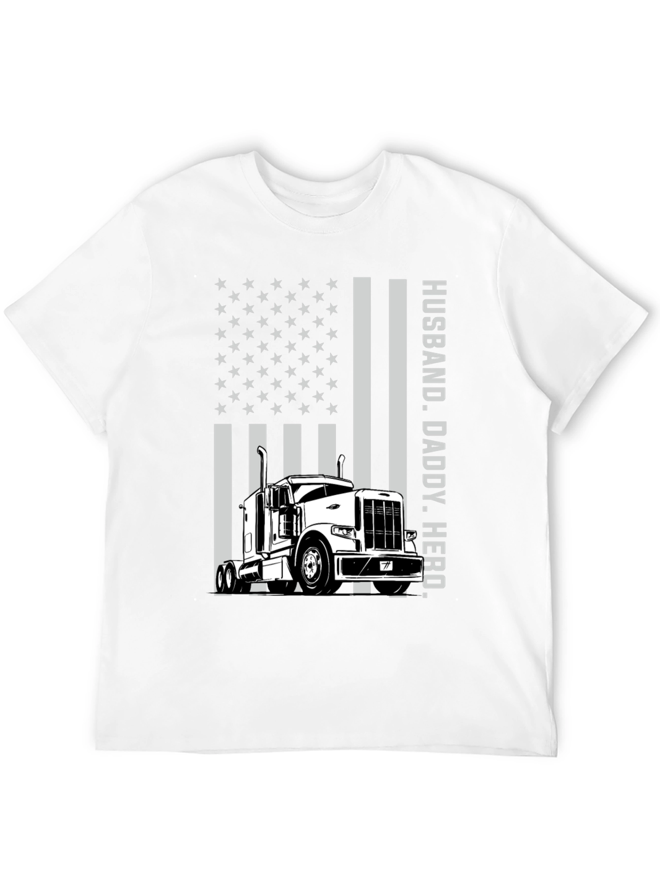 Husband Daddy Hero Trucker Graphic Tee