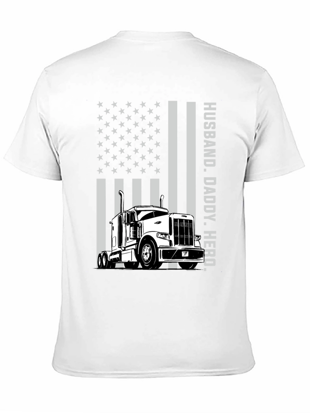Husband Daddy Hero Trucker Graphic Tee