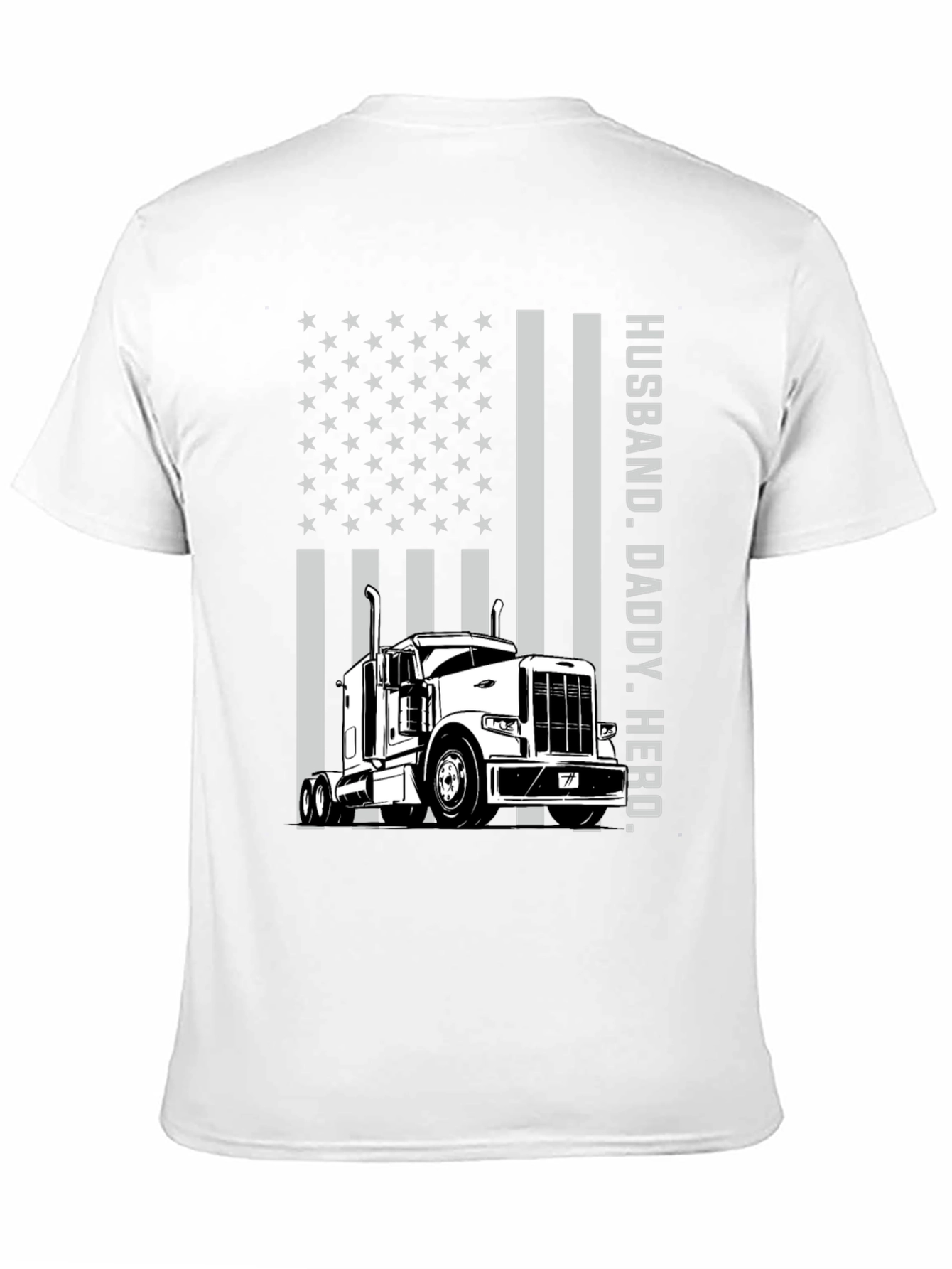 Husband Daddy Hero Trucker Graphic Tee