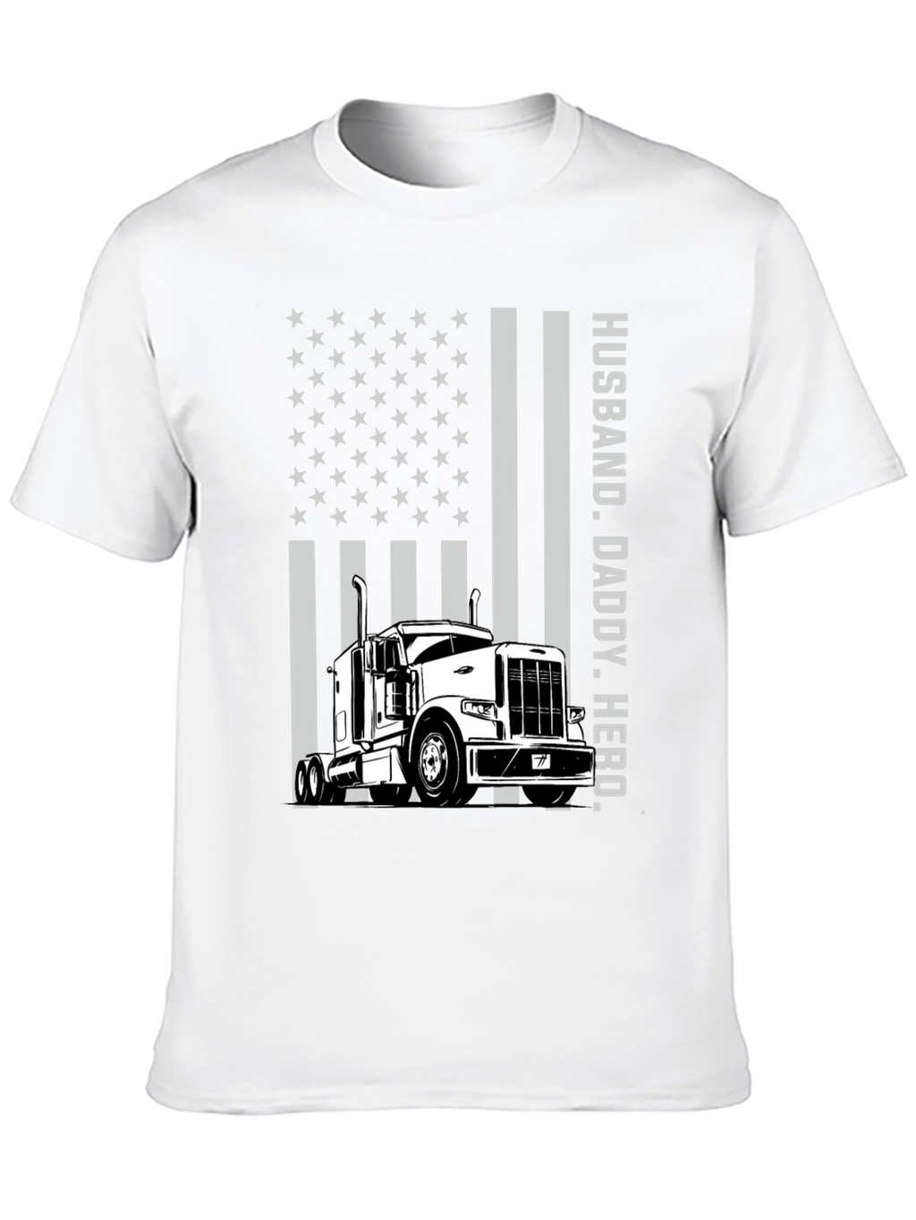 Husband Daddy Hero Trucker Graphic Tee