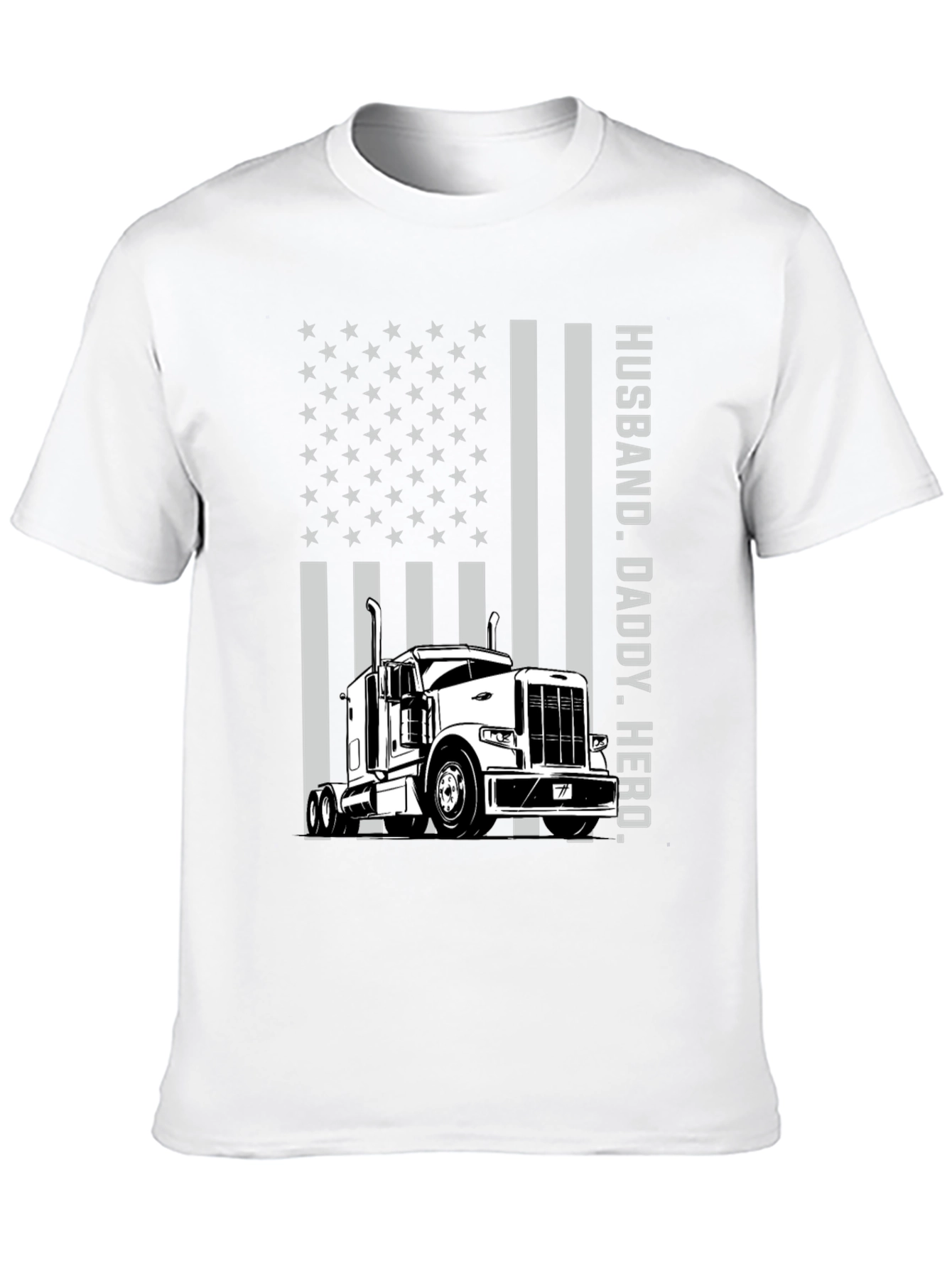 Husband Daddy Hero Trucker Graphic Tee