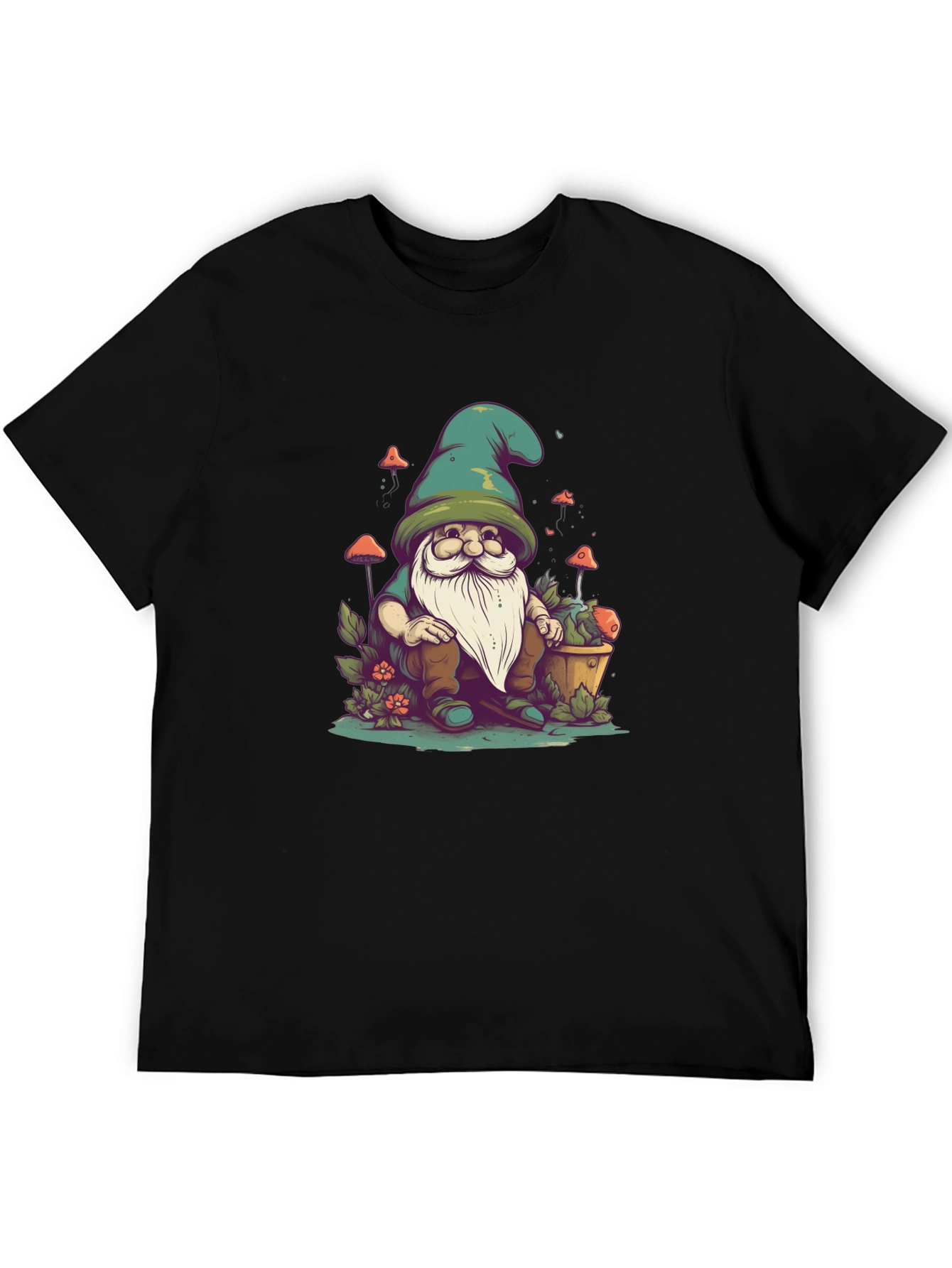 Gnome Graphic Tee - Whimsical Garden Shirt