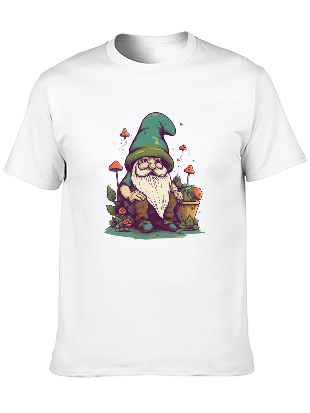 Gnome Graphic Tee - Whimsical Garden Shirt