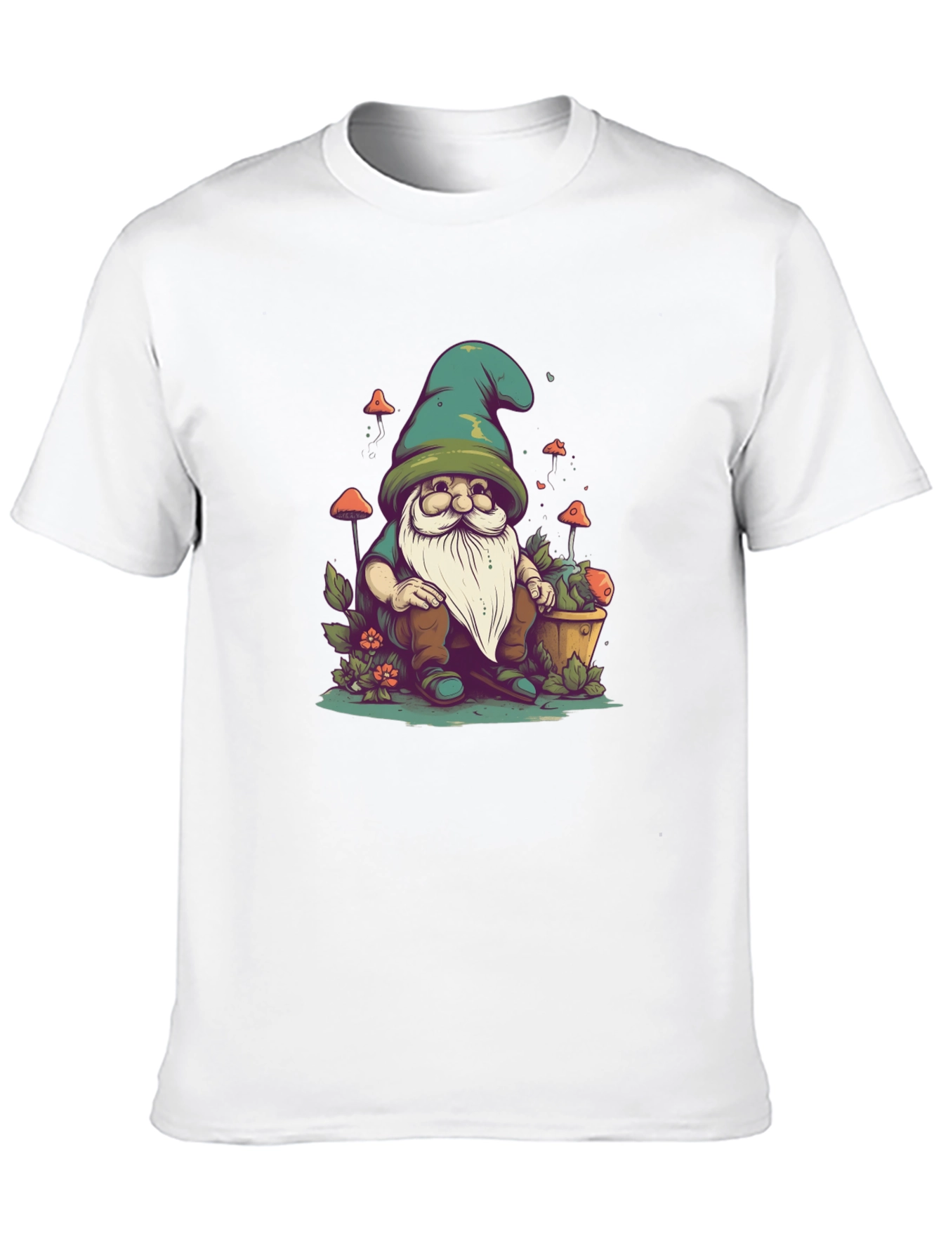 Gnome Graphic Tee - Whimsical Garden Shirt