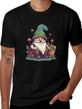 Gnome Graphic Tee - Whimsical Garden Shirt