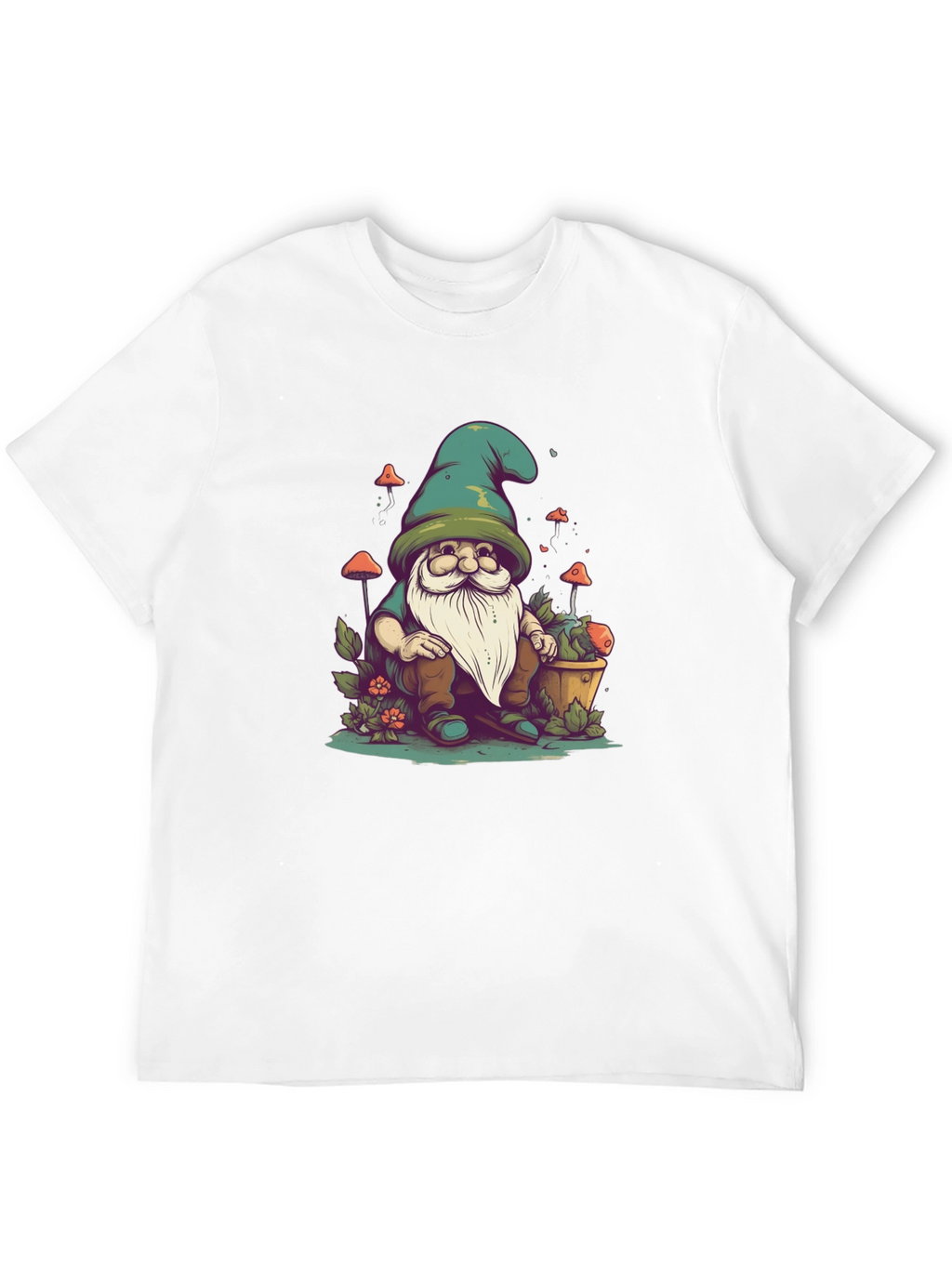Gnome Graphic Tee - Whimsical Garden Shirt