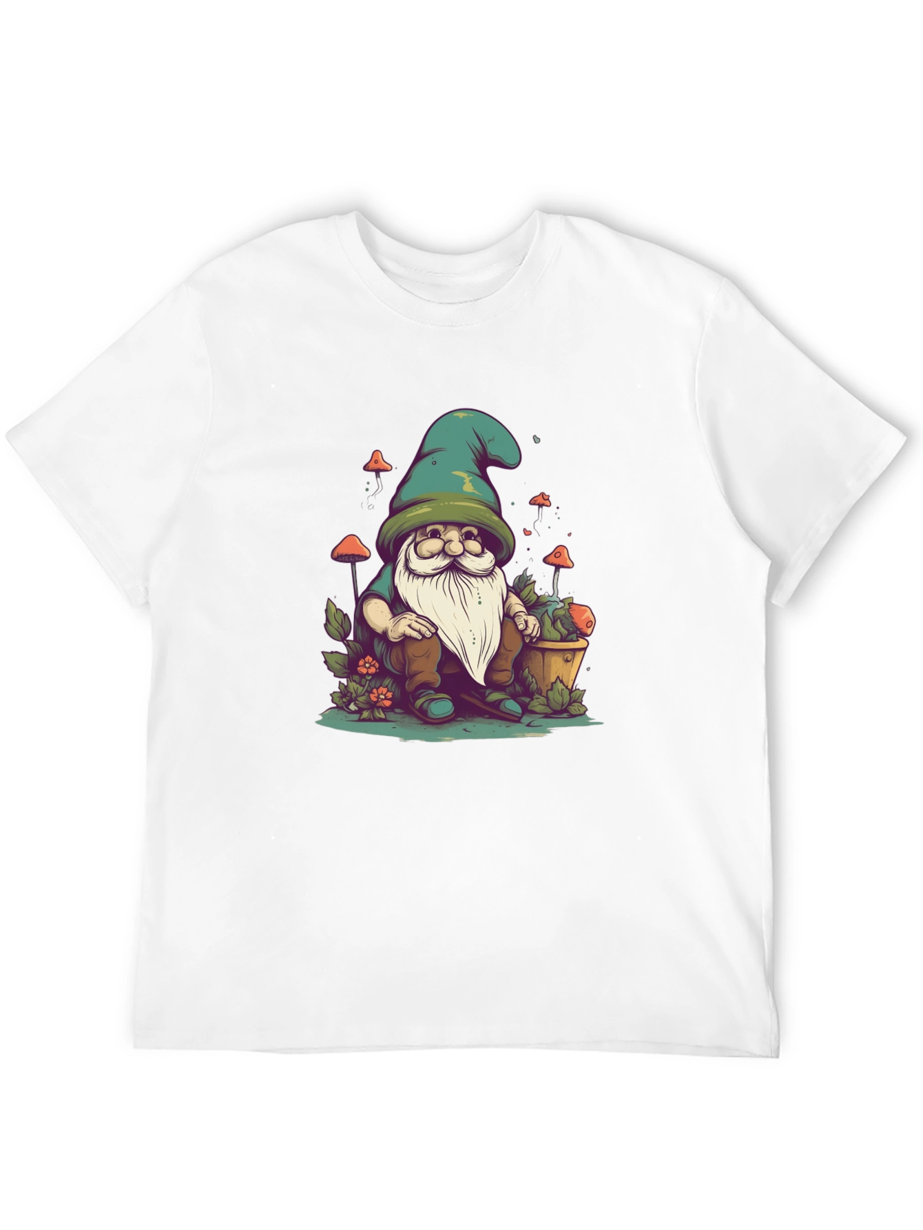 Gnome Graphic Tee - Whimsical Garden Shirt