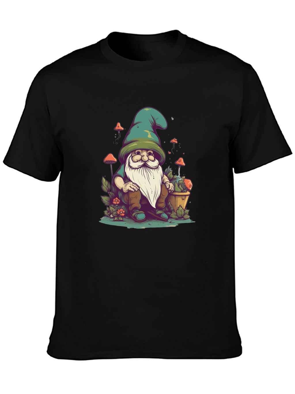 Gnome Graphic Tee - Whimsical Garden Shirt
