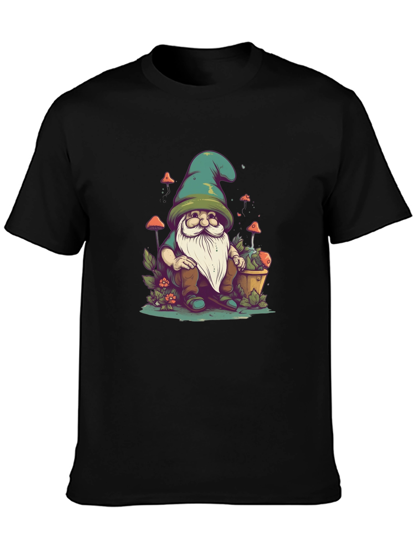 Gnome Graphic Tee - Whimsical Garden Shirt