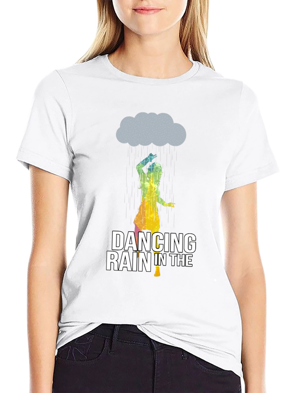 Dancing in the Rain Graphic Tee - Black