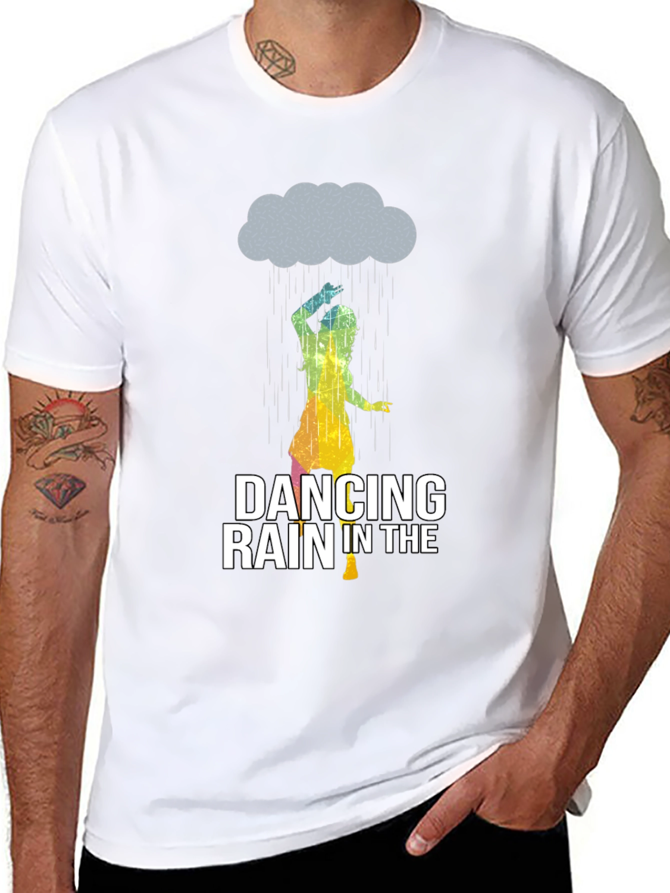 Dancing in the Rain Graphic Tee - Black