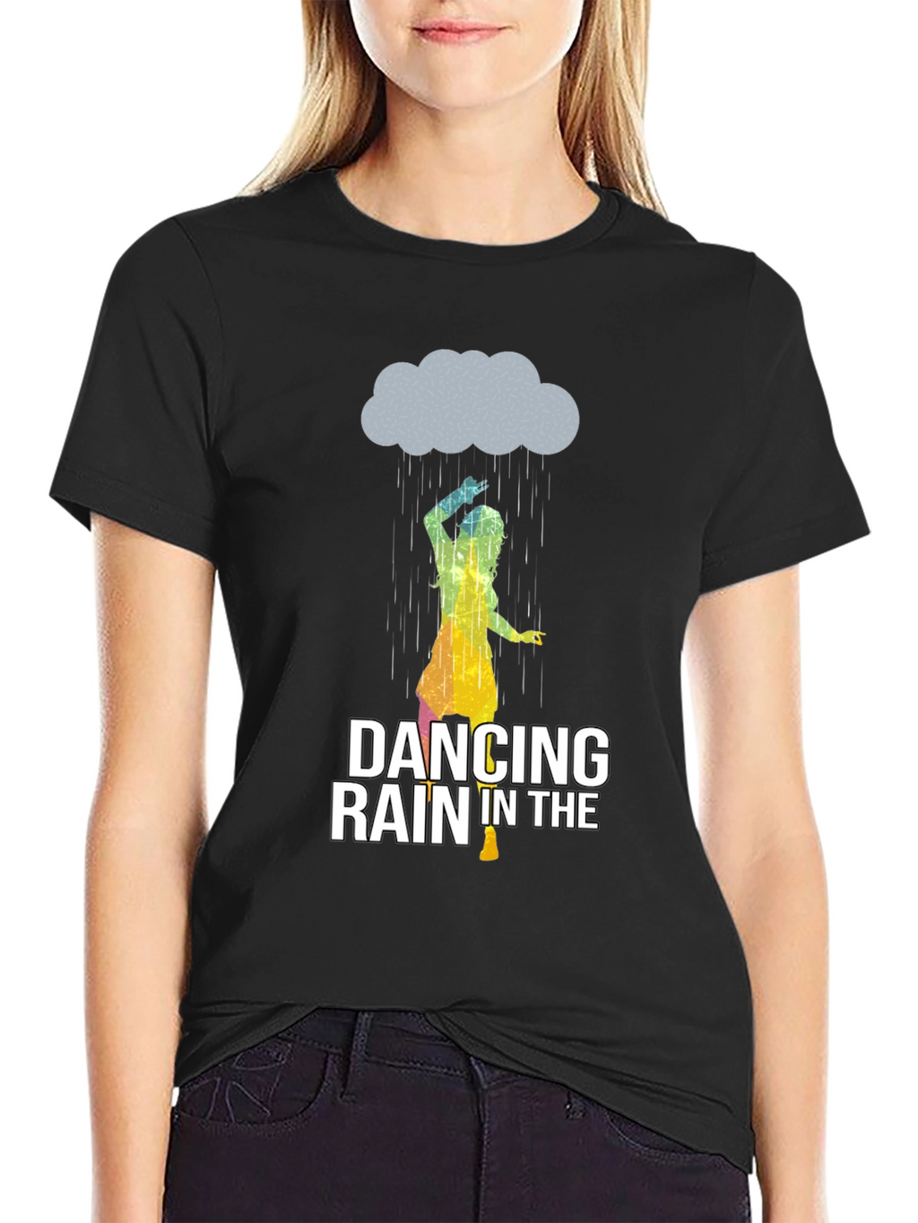 Dancing in the Rain Graphic Tee - Black