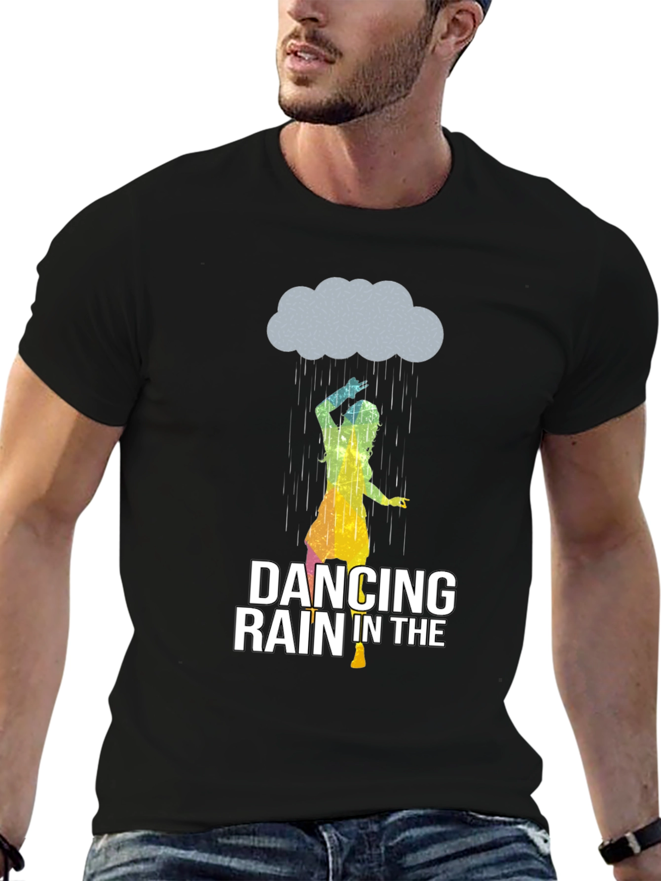 Dancing in the Rain Graphic Tee - Black