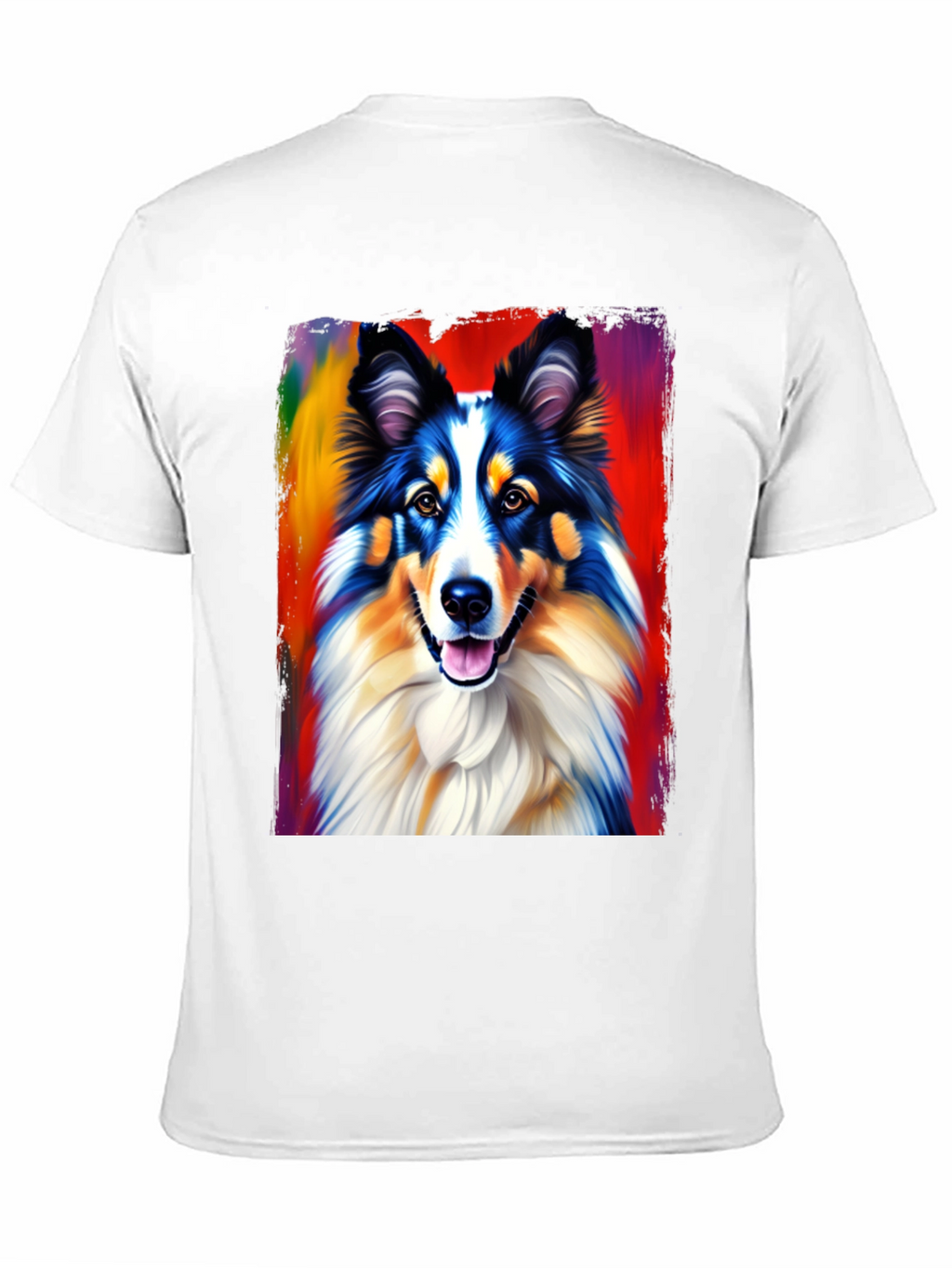 Colorful Dog Graphic T-Shirt