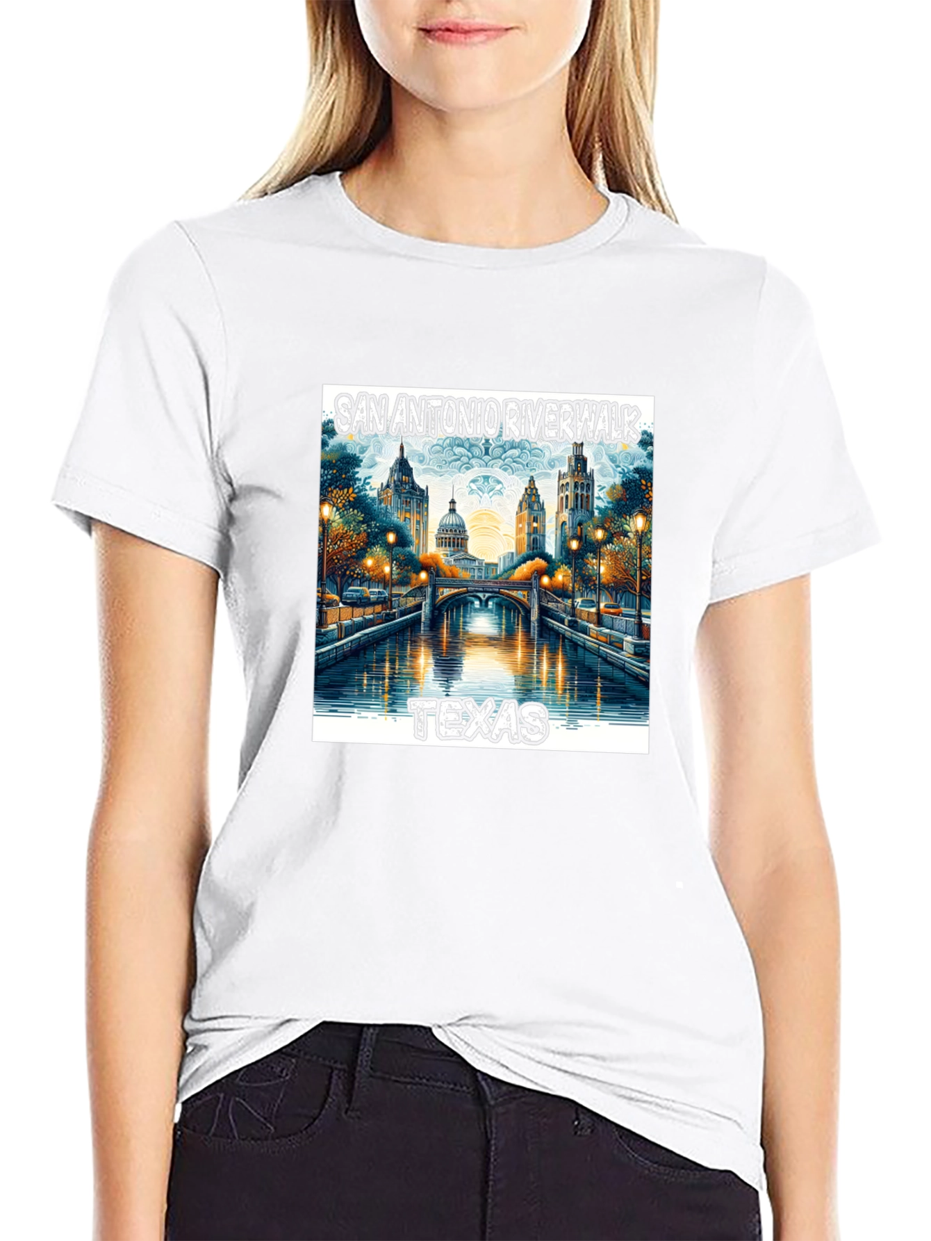San Antonio Riverwalk Texas Graphic Tee