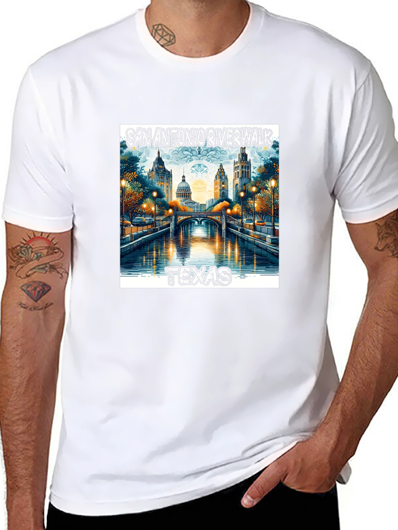 San Antonio Riverwalk Texas Graphic Tee