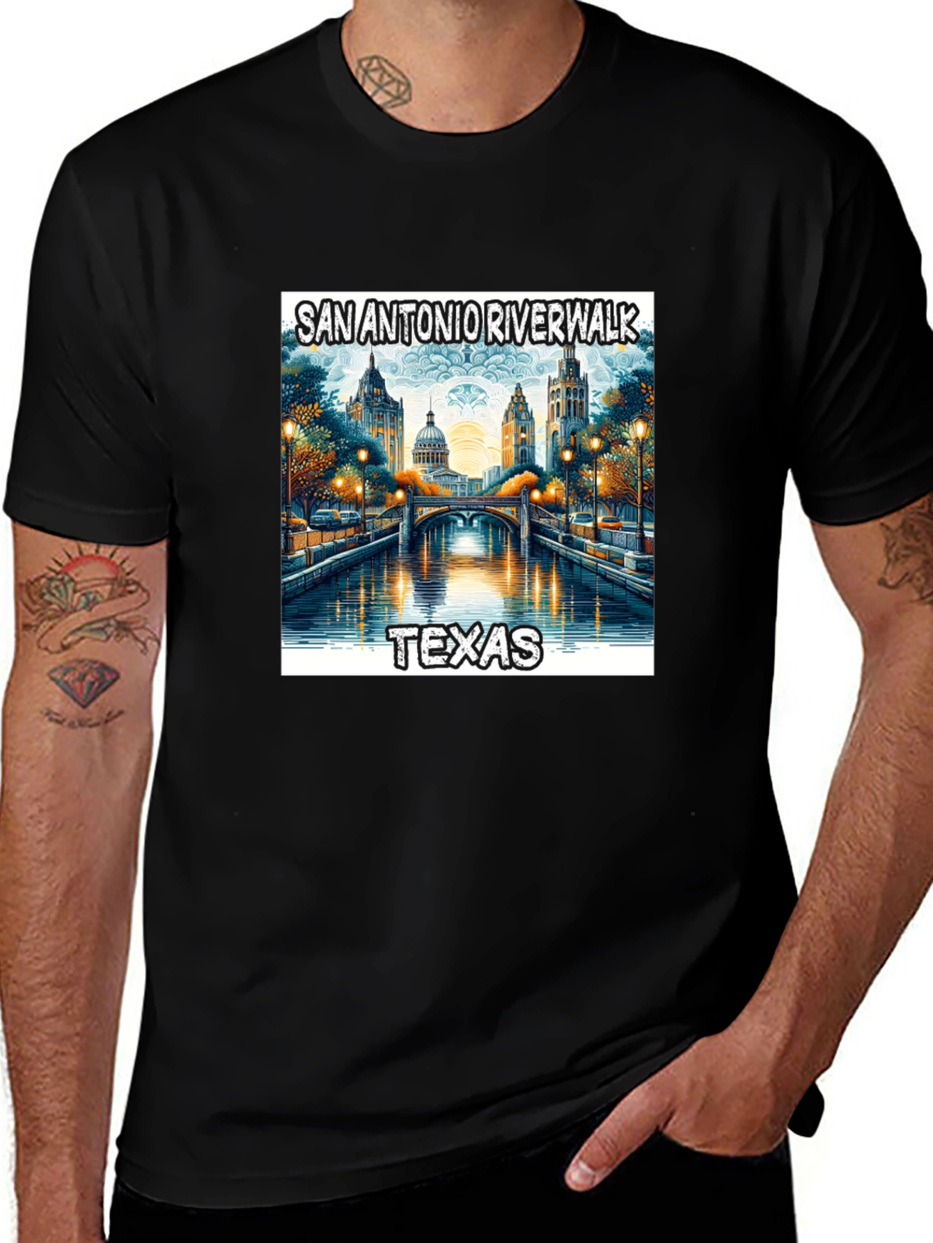 San Antonio Riverwalk Texas Graphic Tee