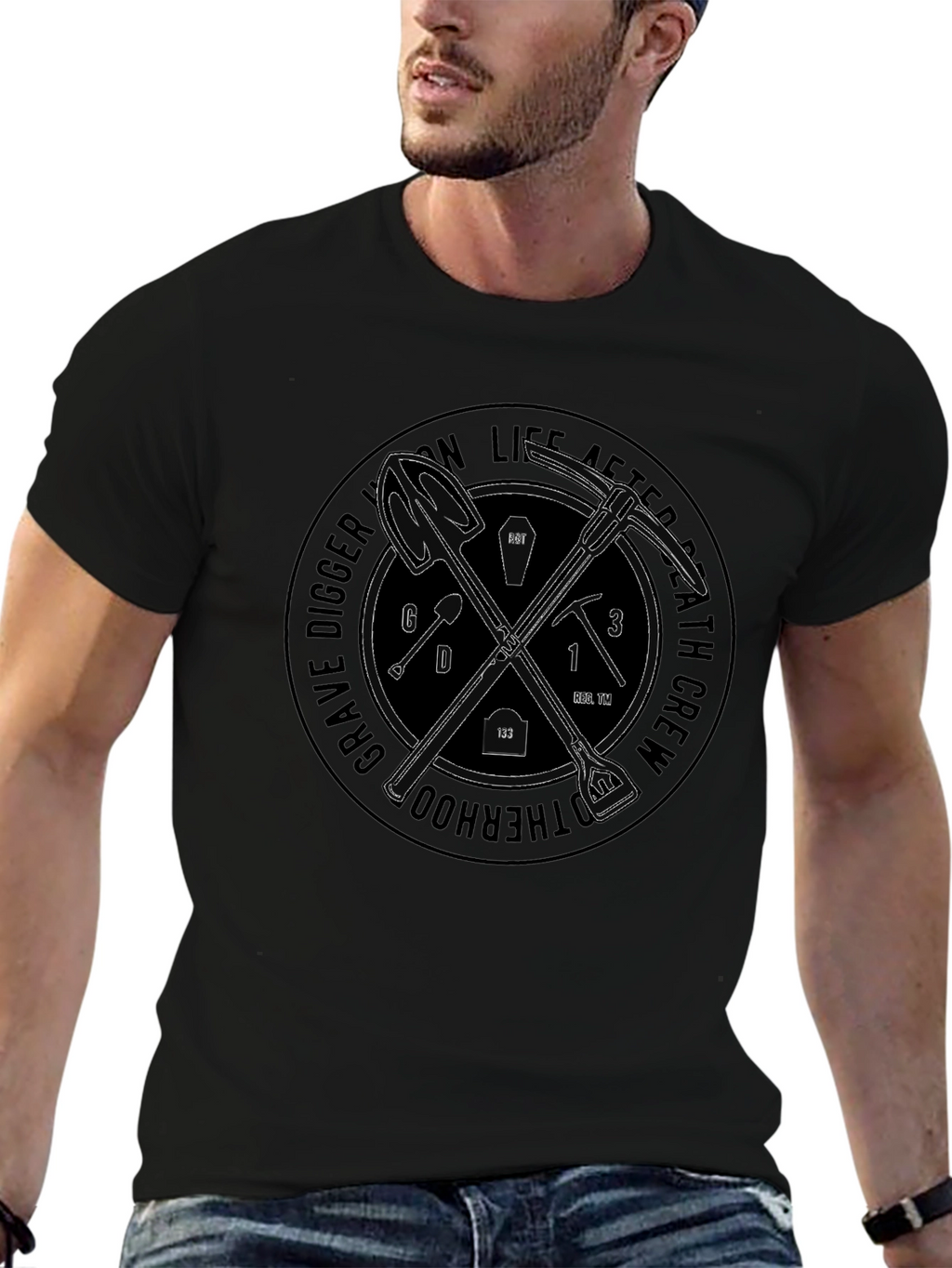 Grave Digger Brotherhood Black T-Shirt